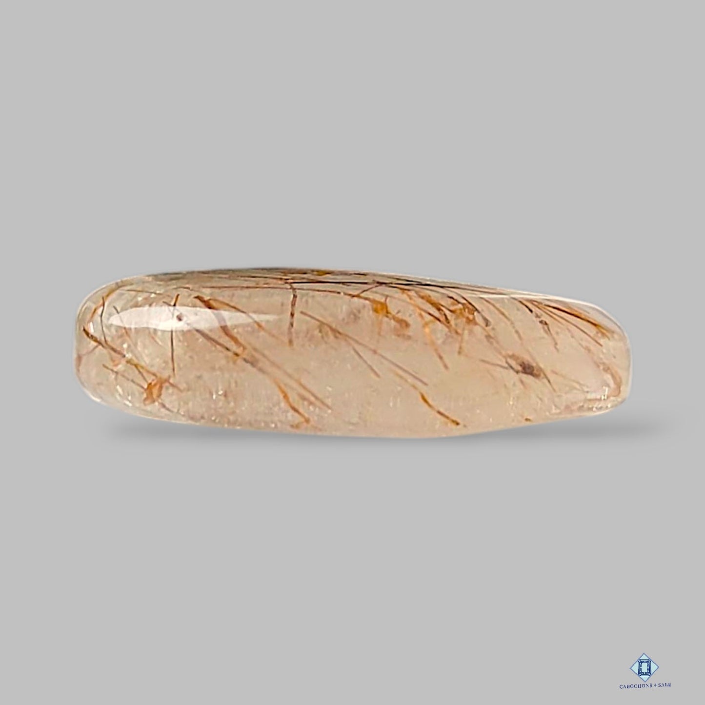 Cabujones de cuarzo rutilado de cobre natural en forma de pera de 30 x 20 x 5 mm, de Brasil, disponibles para la venta.