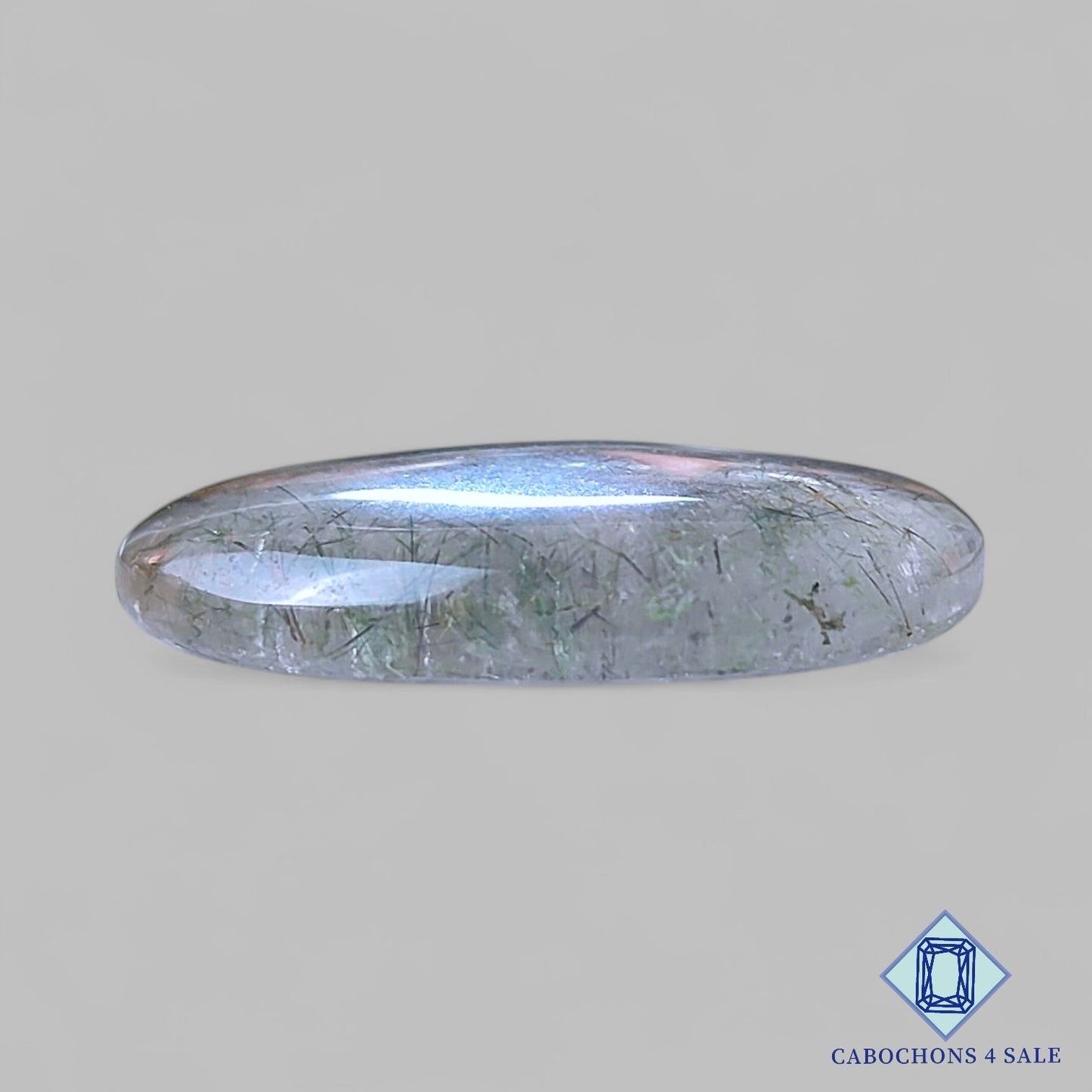 Natural Copper Rutile Quartz Gemstone Oval Cabochons 33*25*6mm from Brazil available for sale