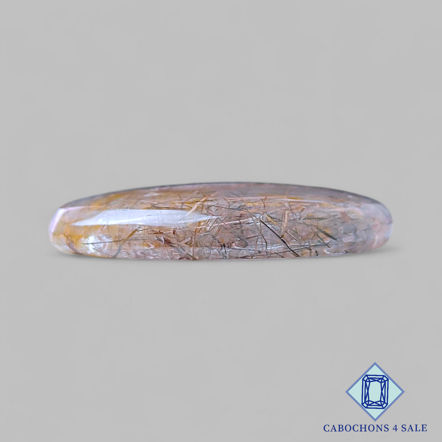 Copper with Black Rutile Quartz Oval Cabochons 32*24*6mm