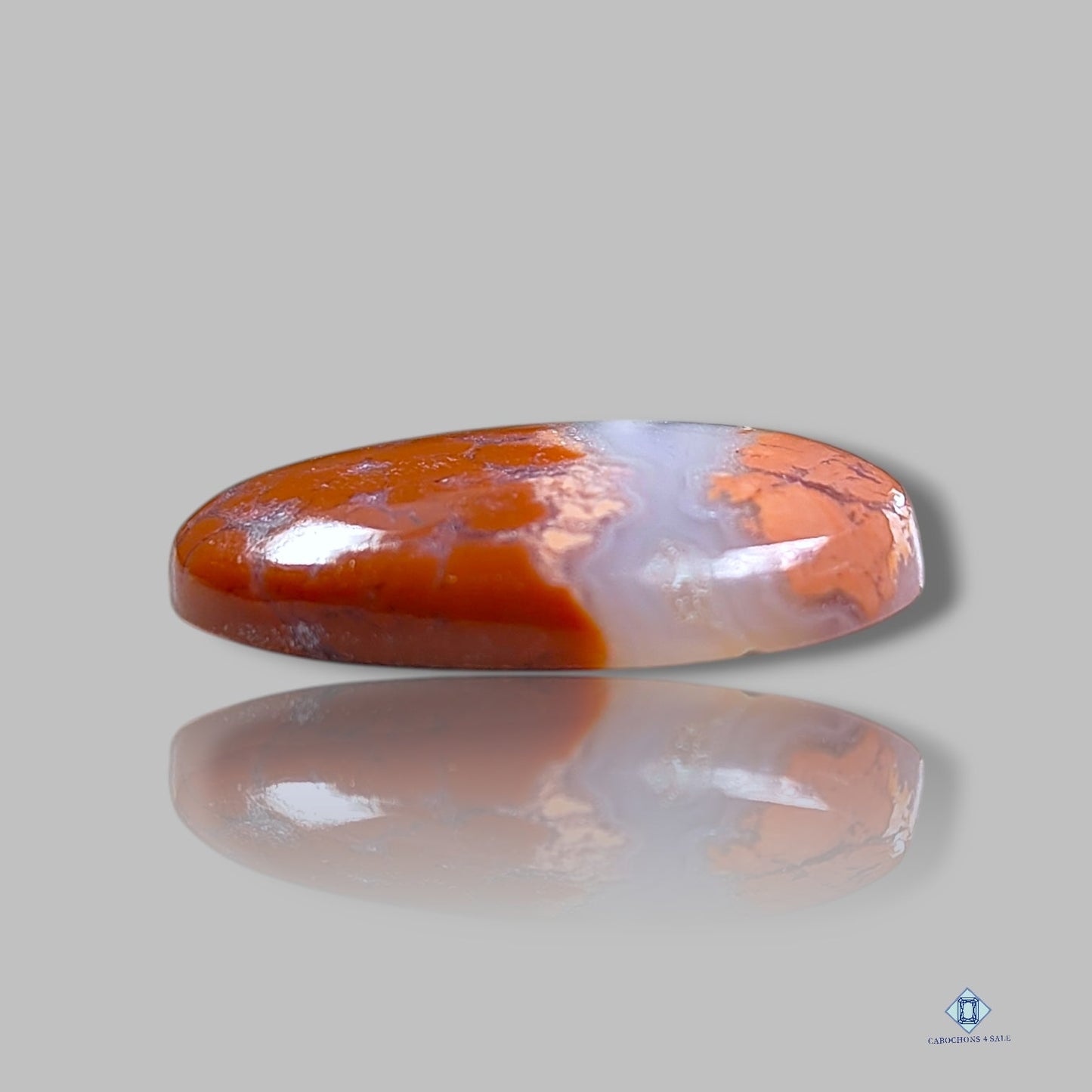 Cabujones ovalados de ágata de algodón de azúcar