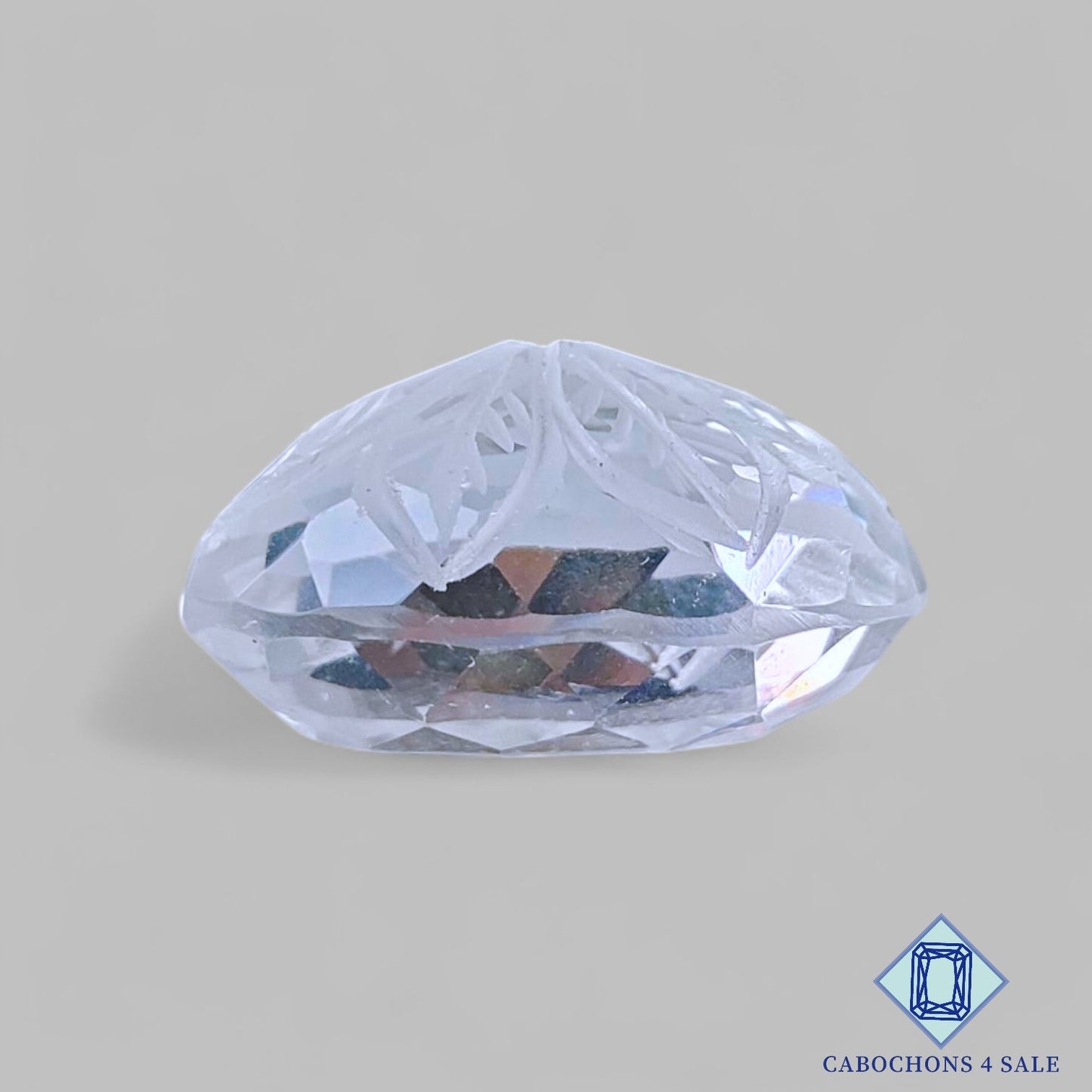 Natural Crystal Quartz Gemstone Oval Carvings 27*17*15mm from United States available for sale