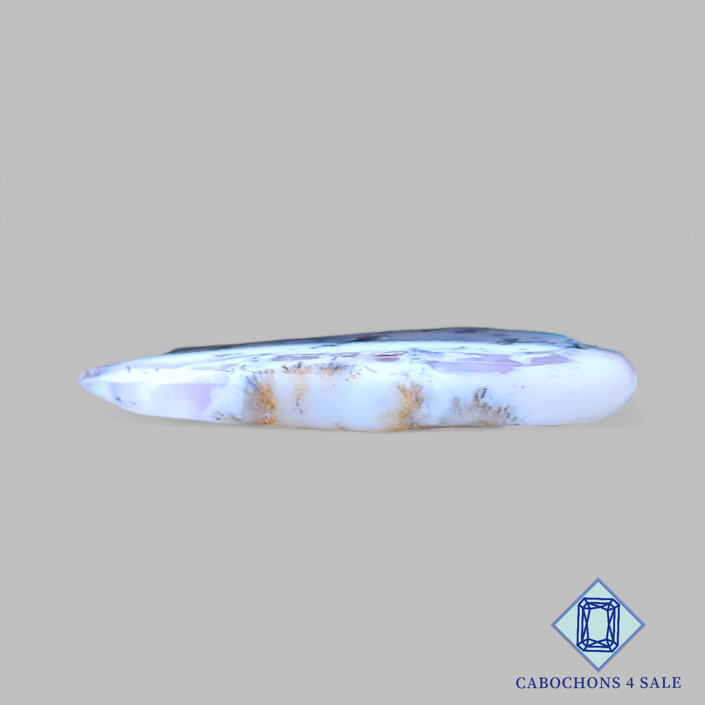 Dendritic Agate Pear Cabochons 40*30*6mm