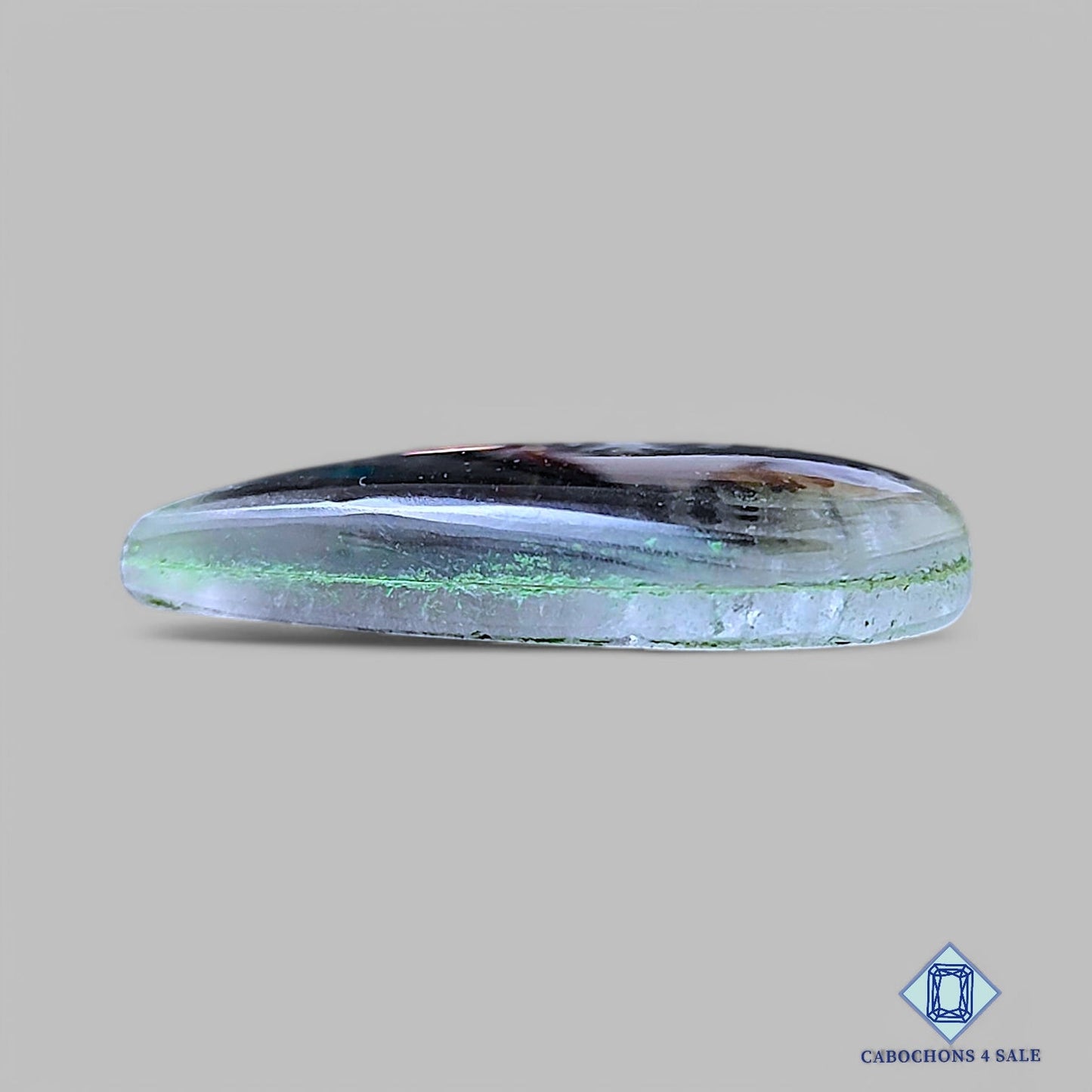 Dendritic Agate + Crystal Quartz Doublets Gemstone Pear Doublets 35*21*7mm available for sale