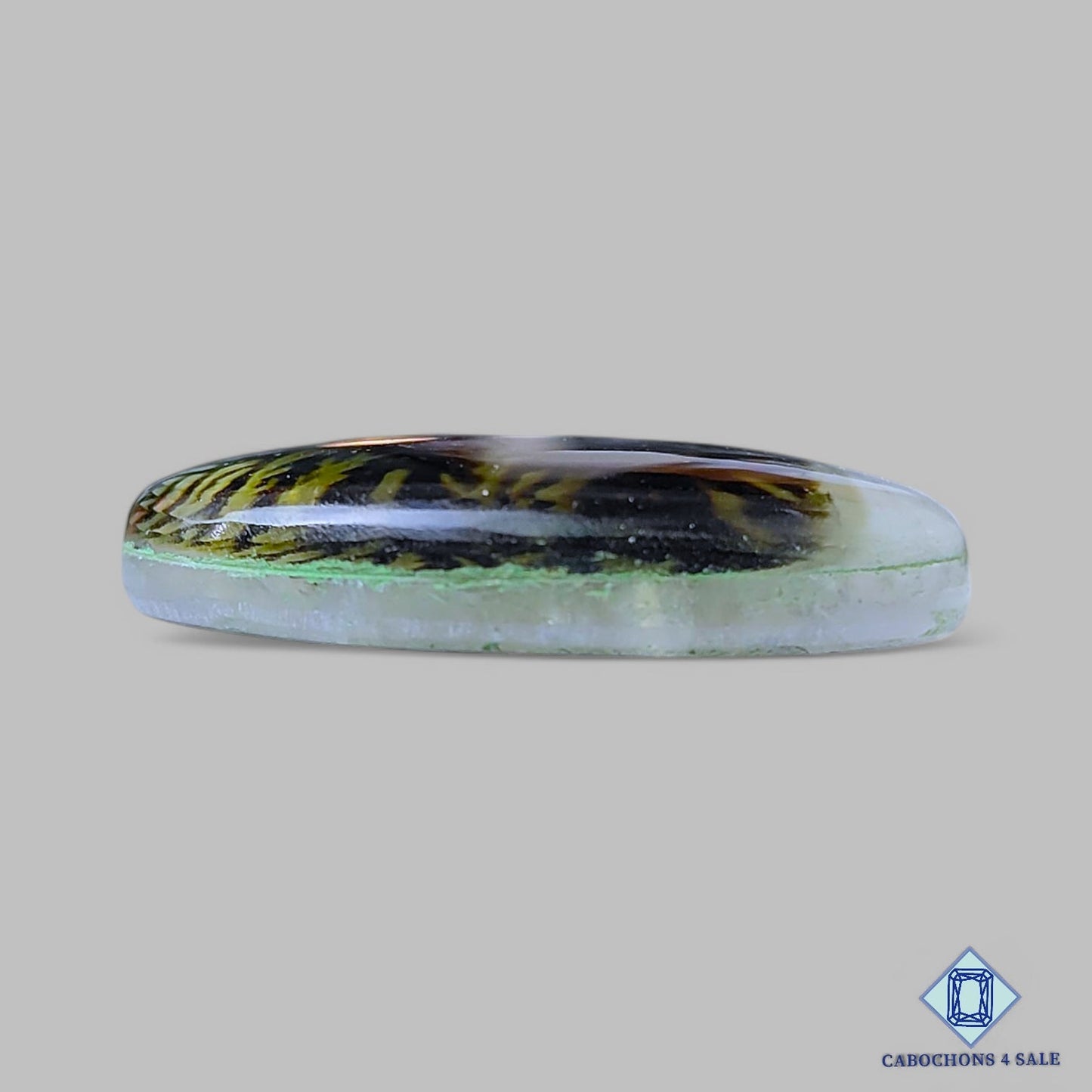 Natural Dendritic Agate + Crystal Quartz Doublets Gemstone Oval Doublets 30*20*6mm from India available for sale