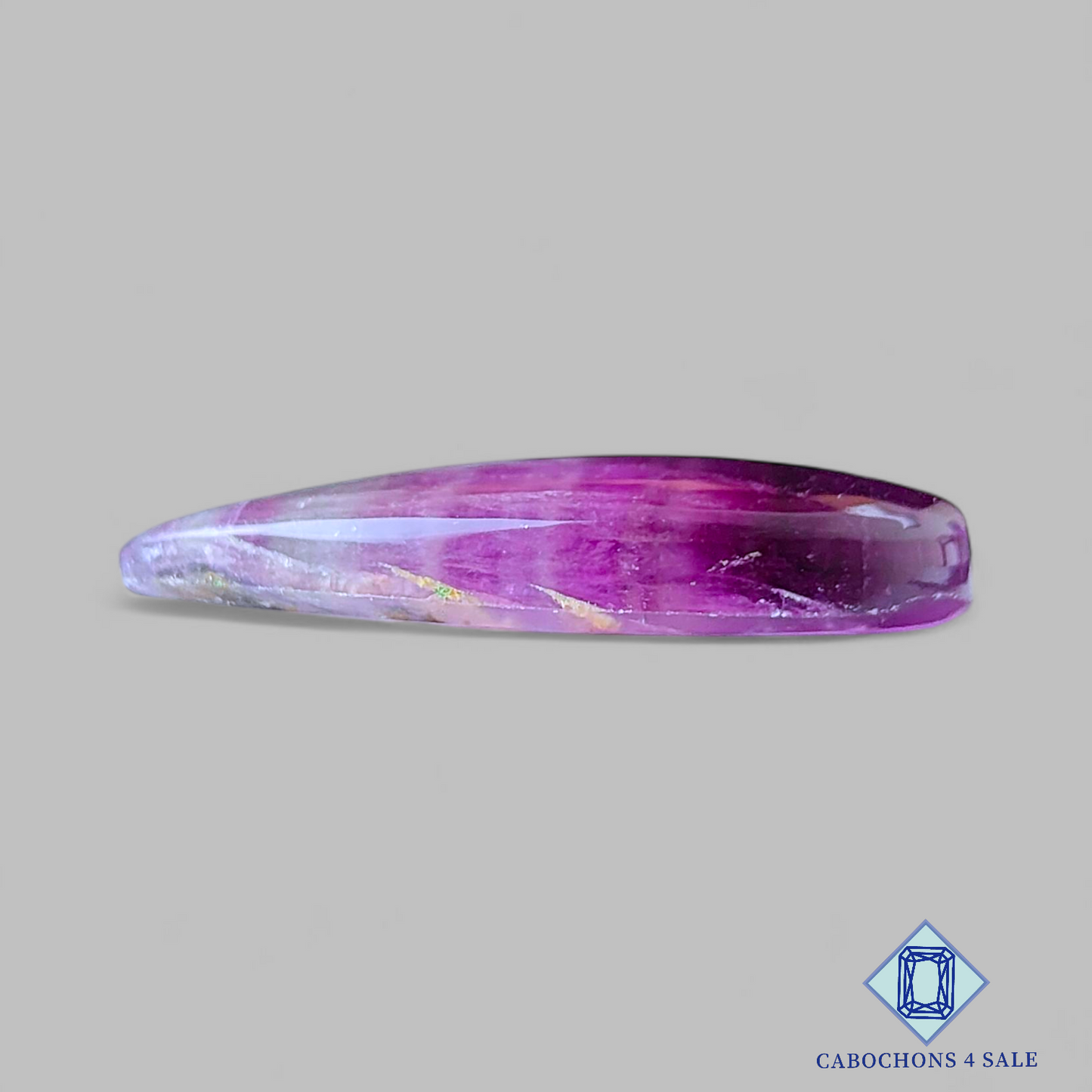 Feather Fluorite Pear Cabochons