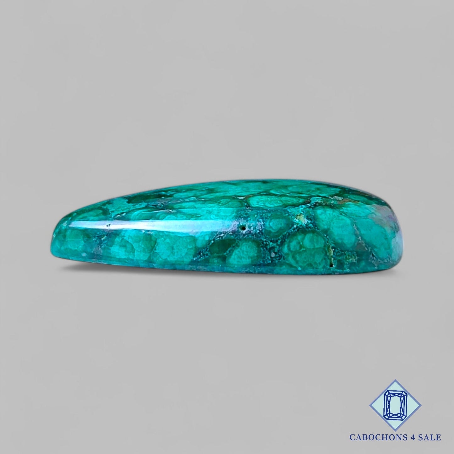 Natural Forest Malachite Gemstone Pear Cabochons 28*22*5mm from Democratic Republic of the Congo available for sale