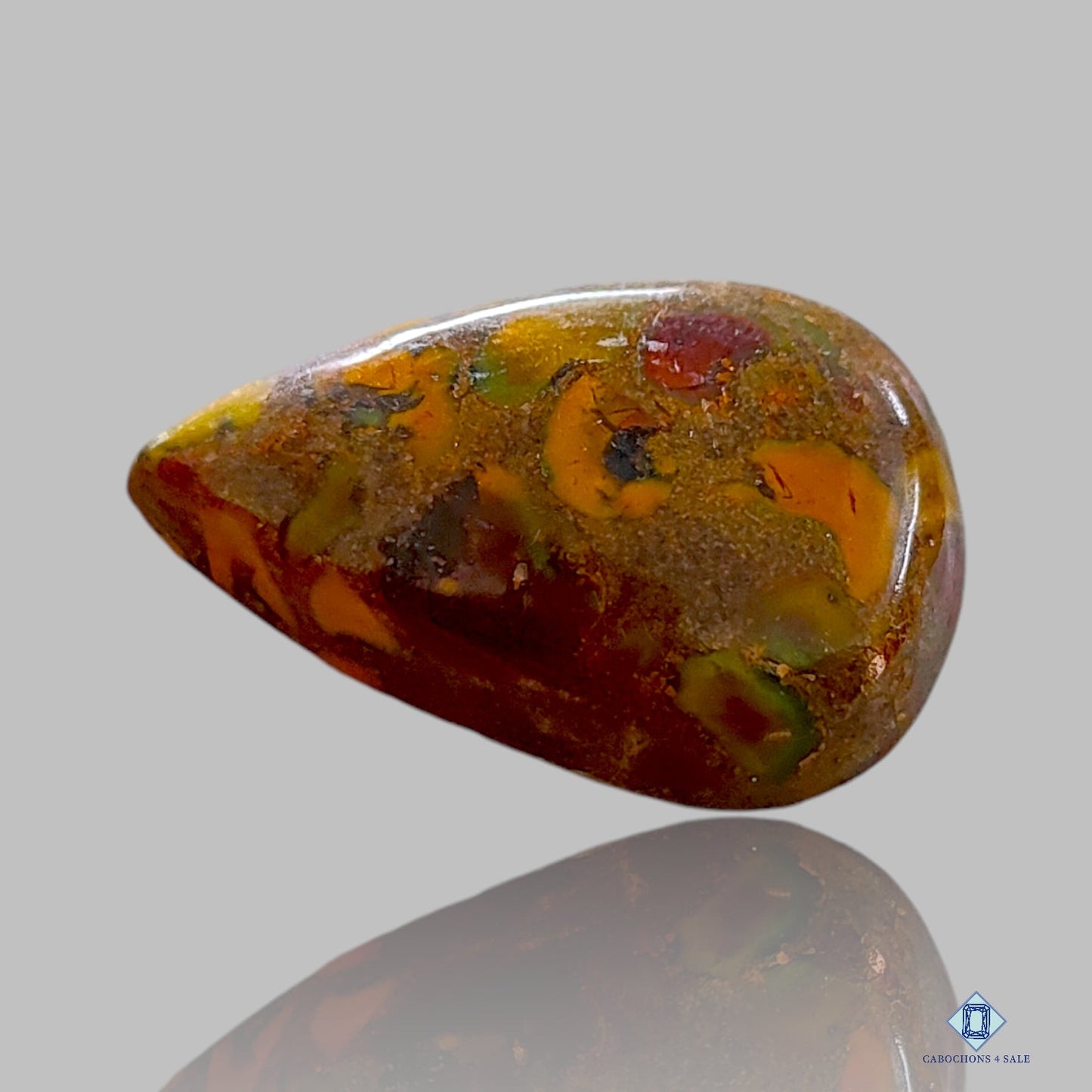 Cabujones de pera de jaspe frutal