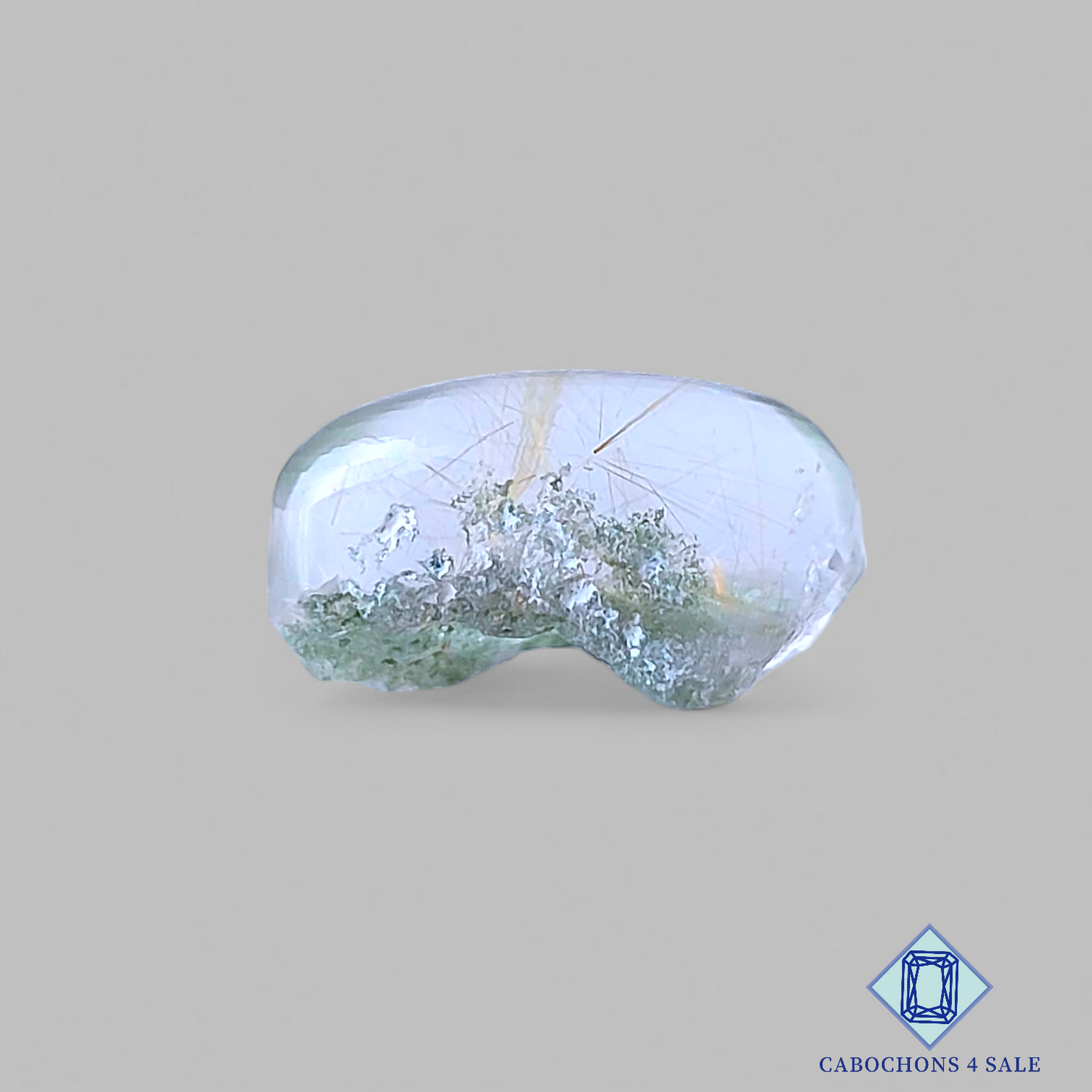 Cuarzo rutilado de jardín con drusa ovalada