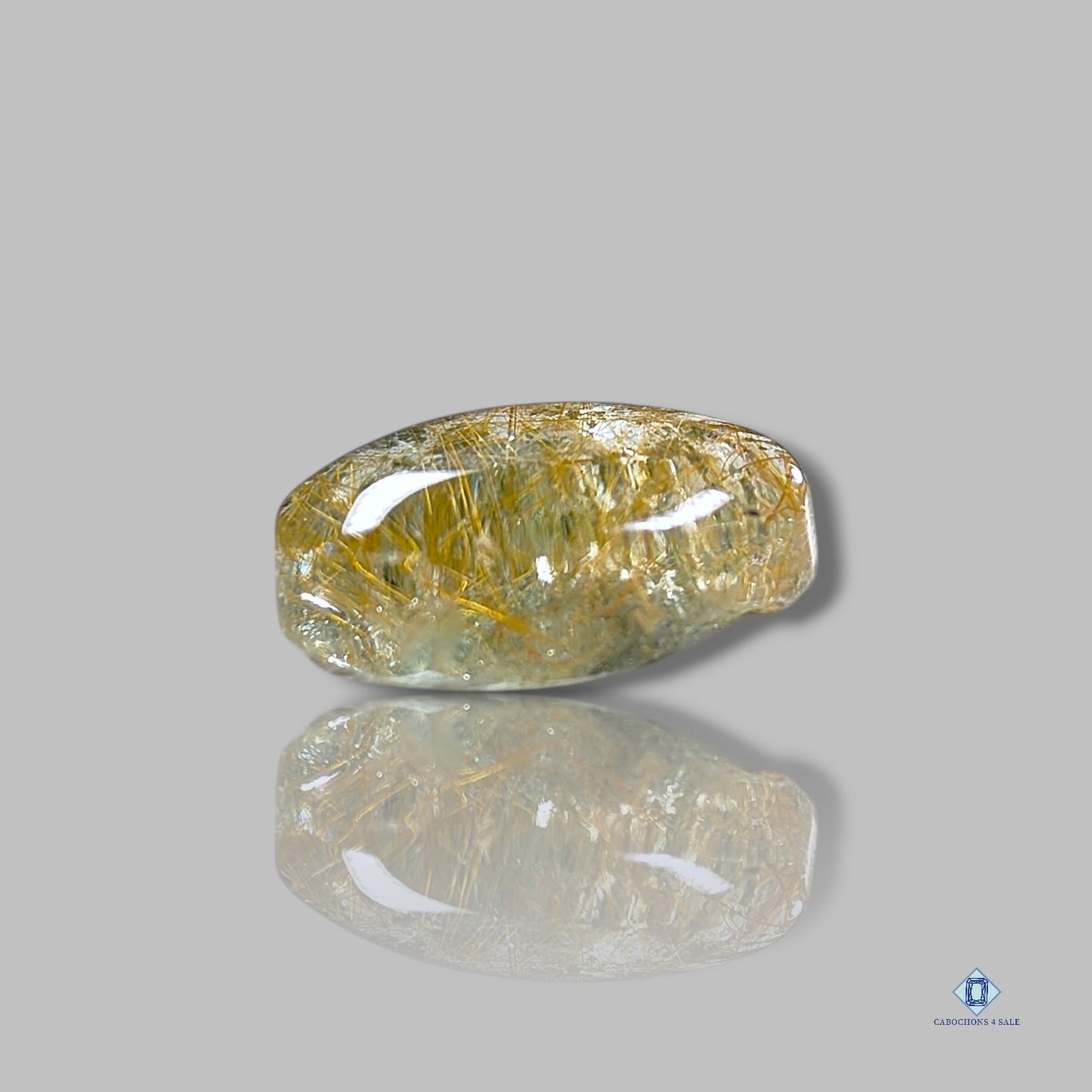 Cabujones ovalados de cuarzo rutilado para jardín