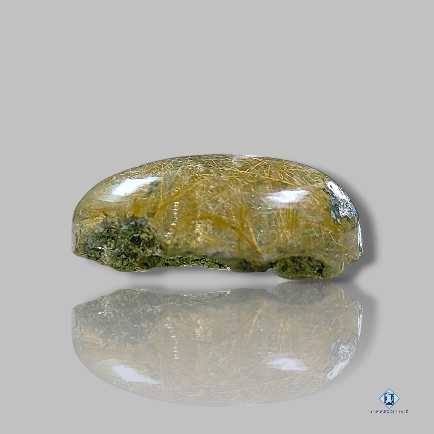 Cabujones ovalados de cuarzo rutilado para jardín