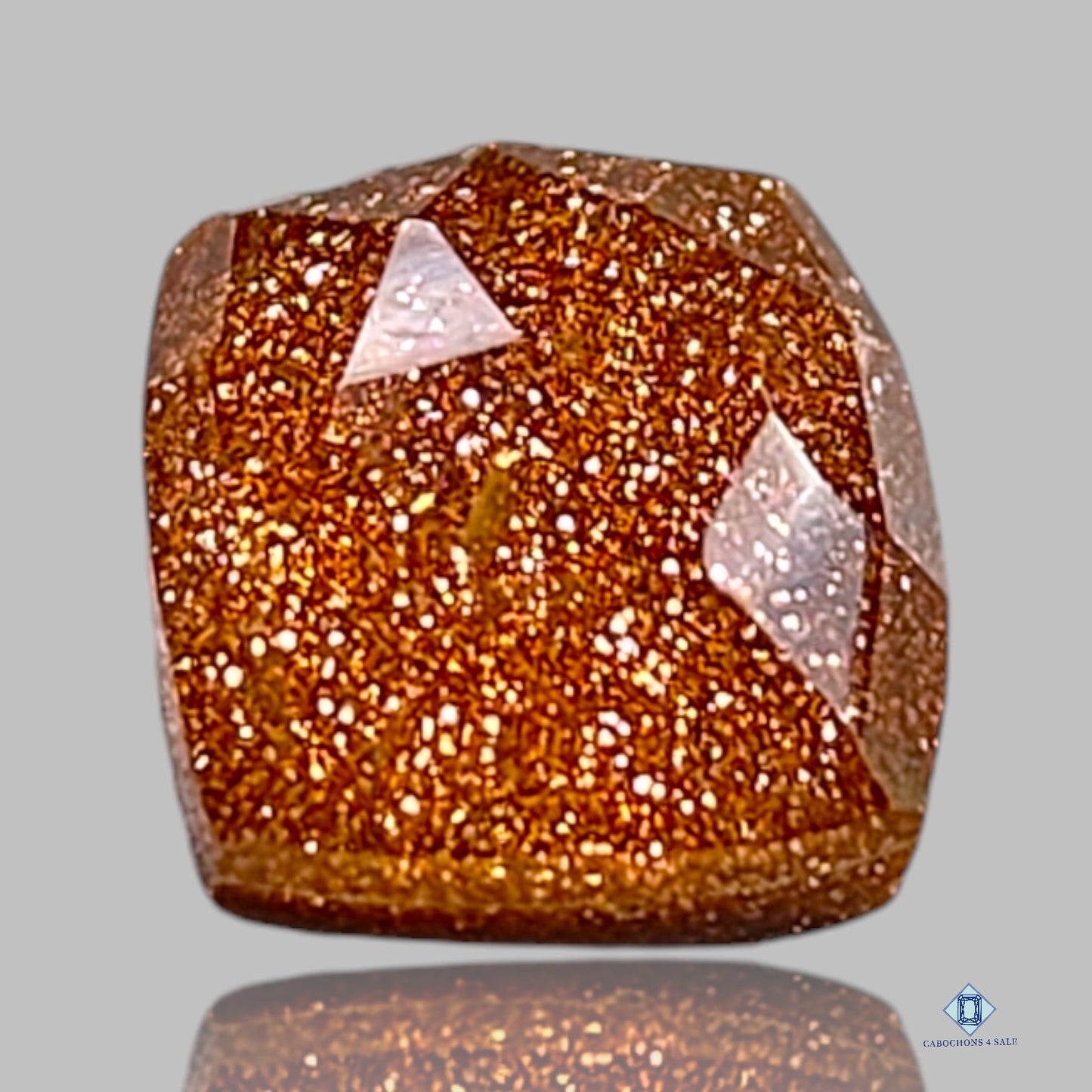 Gold Stone + Crystal Quartz Doublets Cushion Doublets