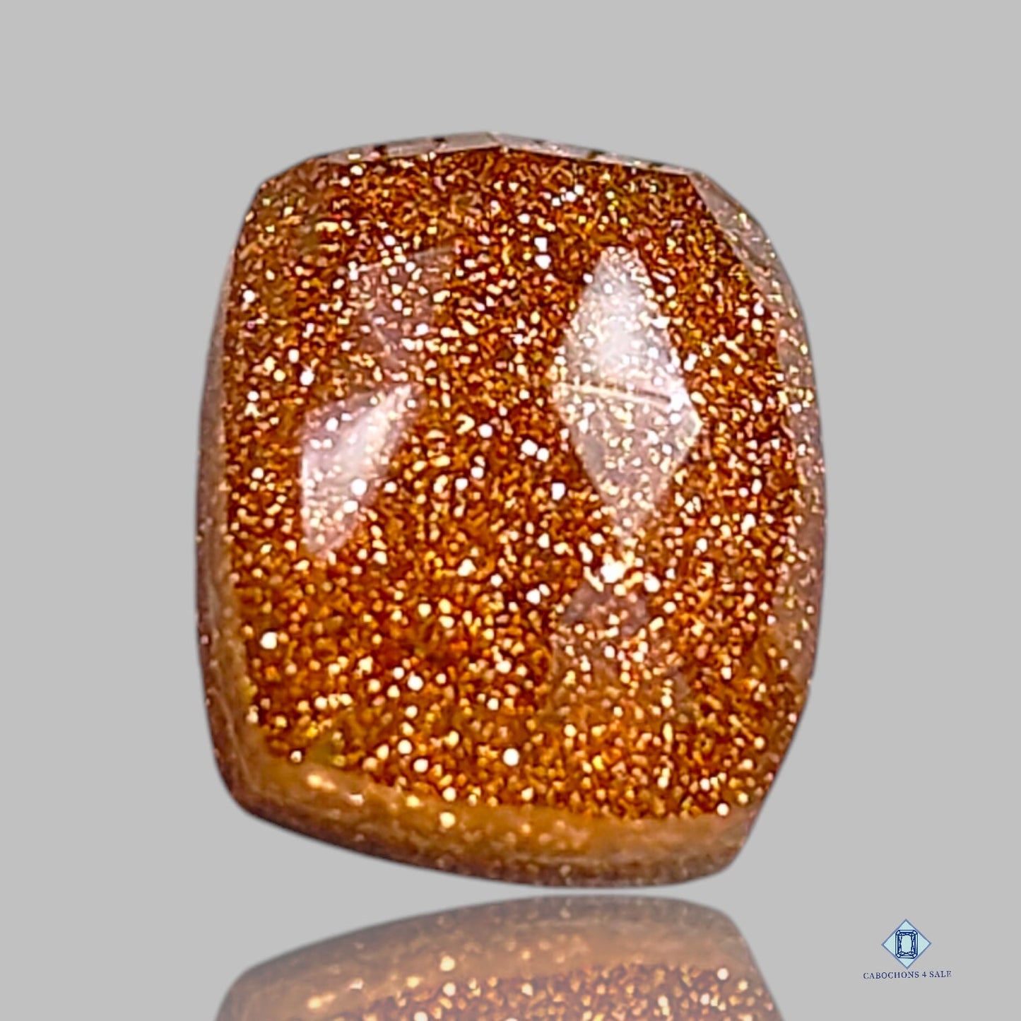 Gold Stone + Crystal Quartz Doublets Cushion Doublets