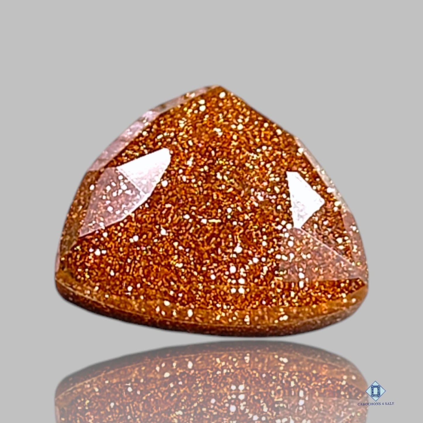 Gold Stone + Crystal Quartz Doublets Trillion Doublets