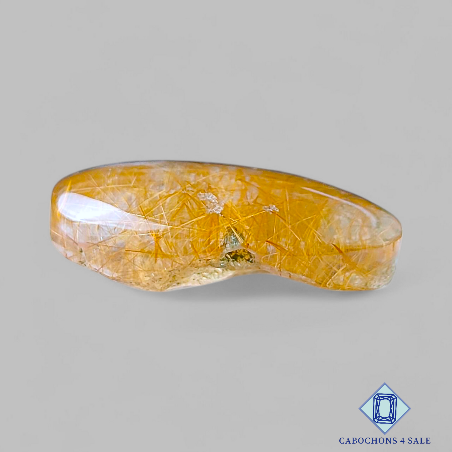 Cuarzo rutilado dorado ovalado druzy