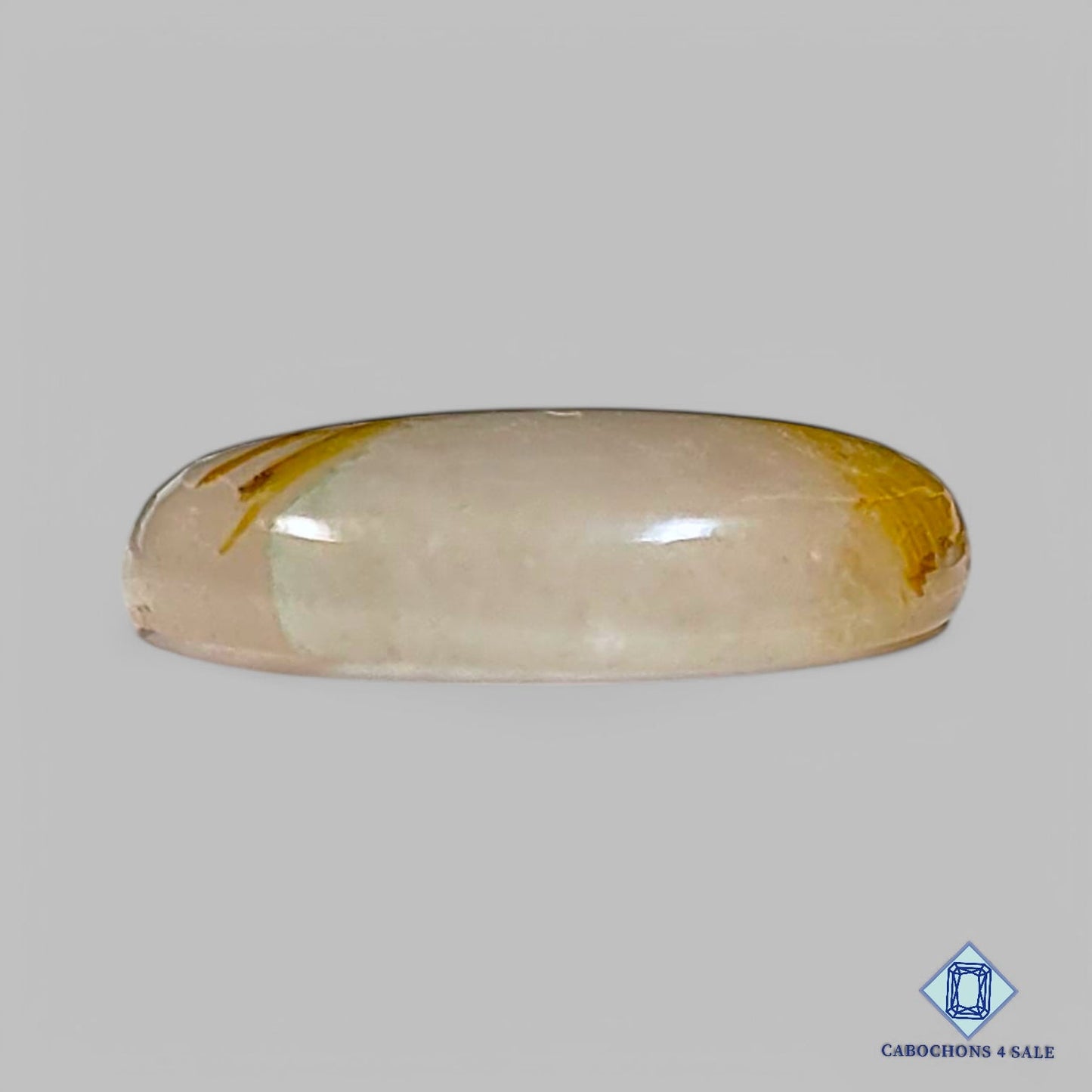 Natural Golden Rutile Quartz Gemstone Oval Cabochons 18*14*4mm from Brazil available for sale
