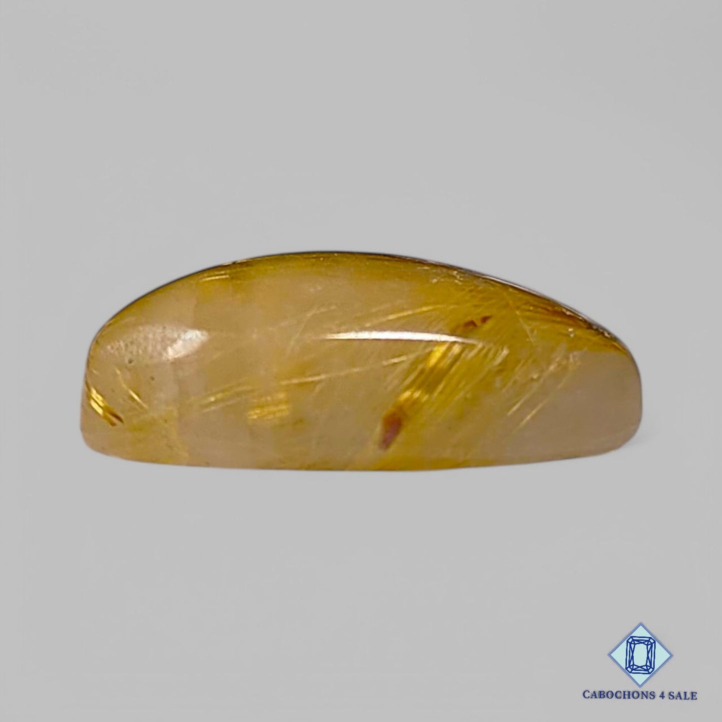 Natural Golden Rutile Quartz Gemstone Triangle Cabochons 18*19*6mm from Brazil available for sale