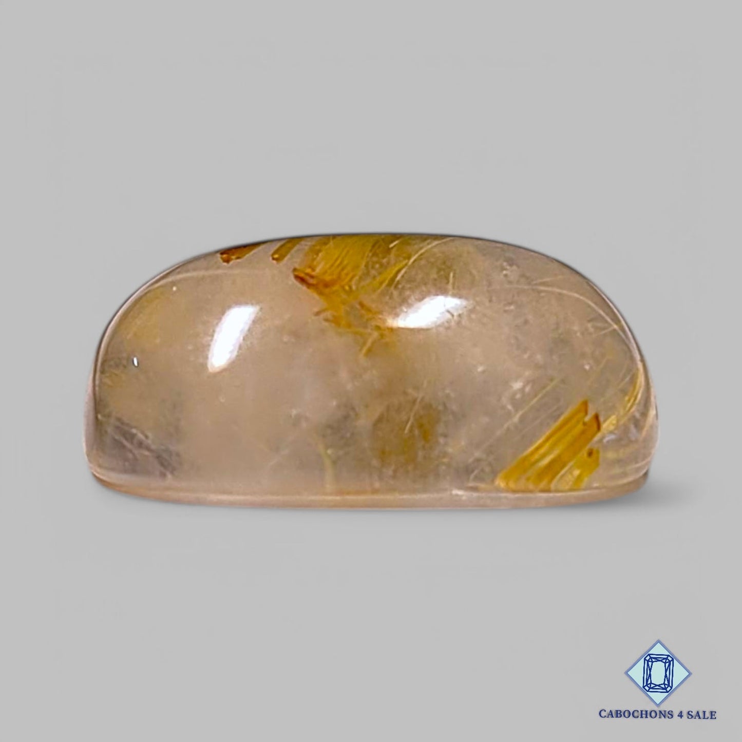 Natural Golden Rutile Quartz Gemstone Fancy Cabochons 17*15*7mm from Brazil available for sale