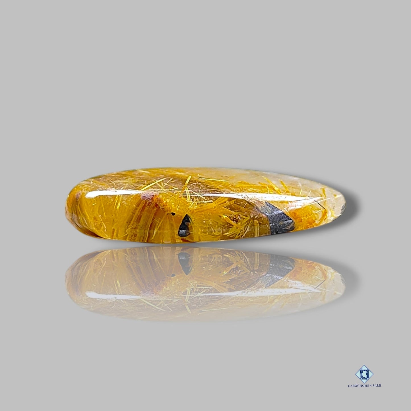 Golden Rutile Quartz Pear Cabochons