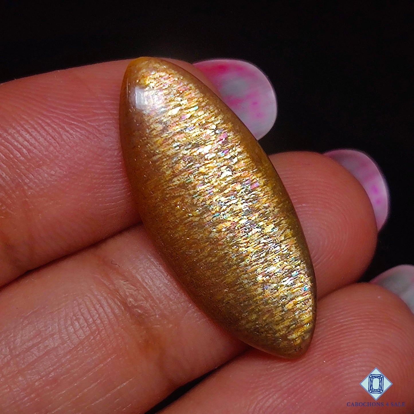 Golden Shine Rainbow Lattice Sunstone