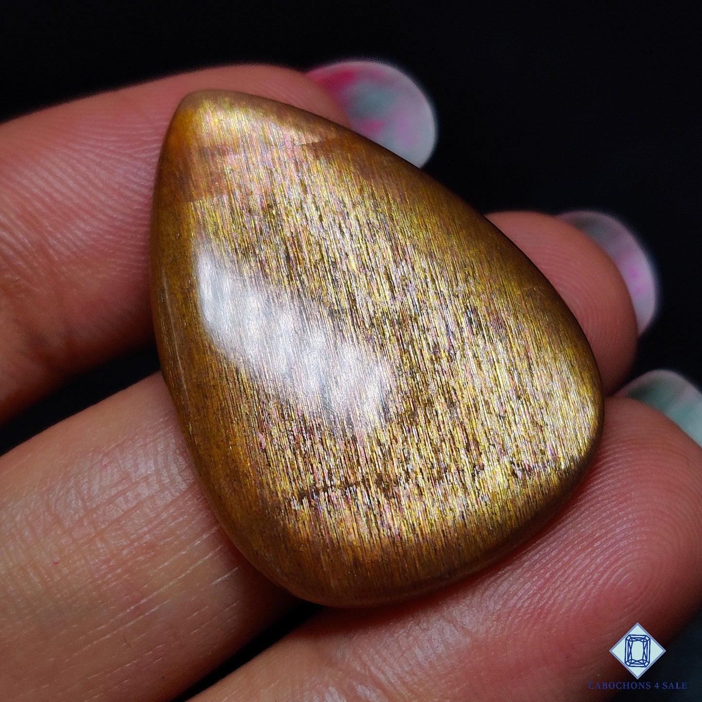 Golden Shine Rainbow Lattice Sunstone