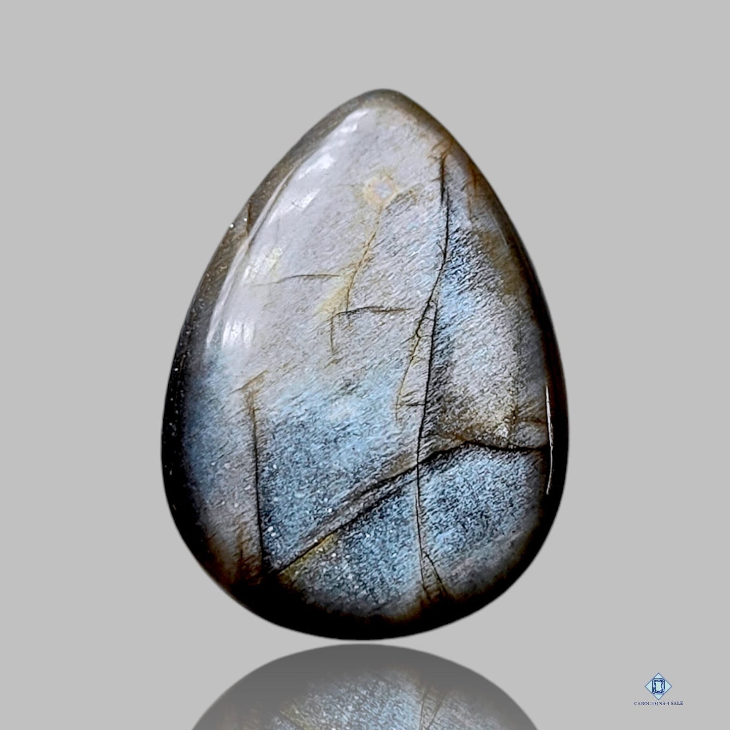 Grey Moonstone Pear Cabochons