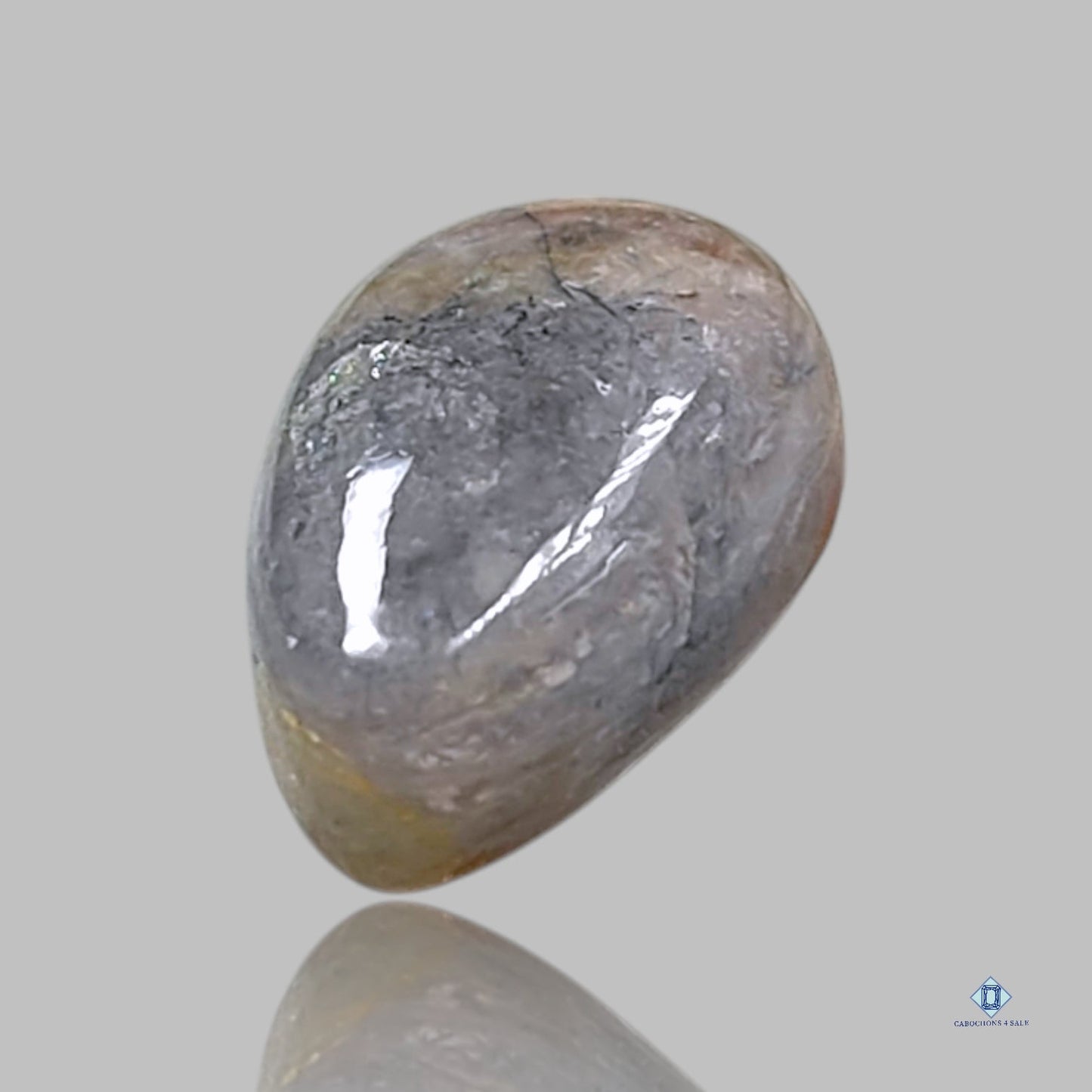 Grey Sunstone Pear Cabochons