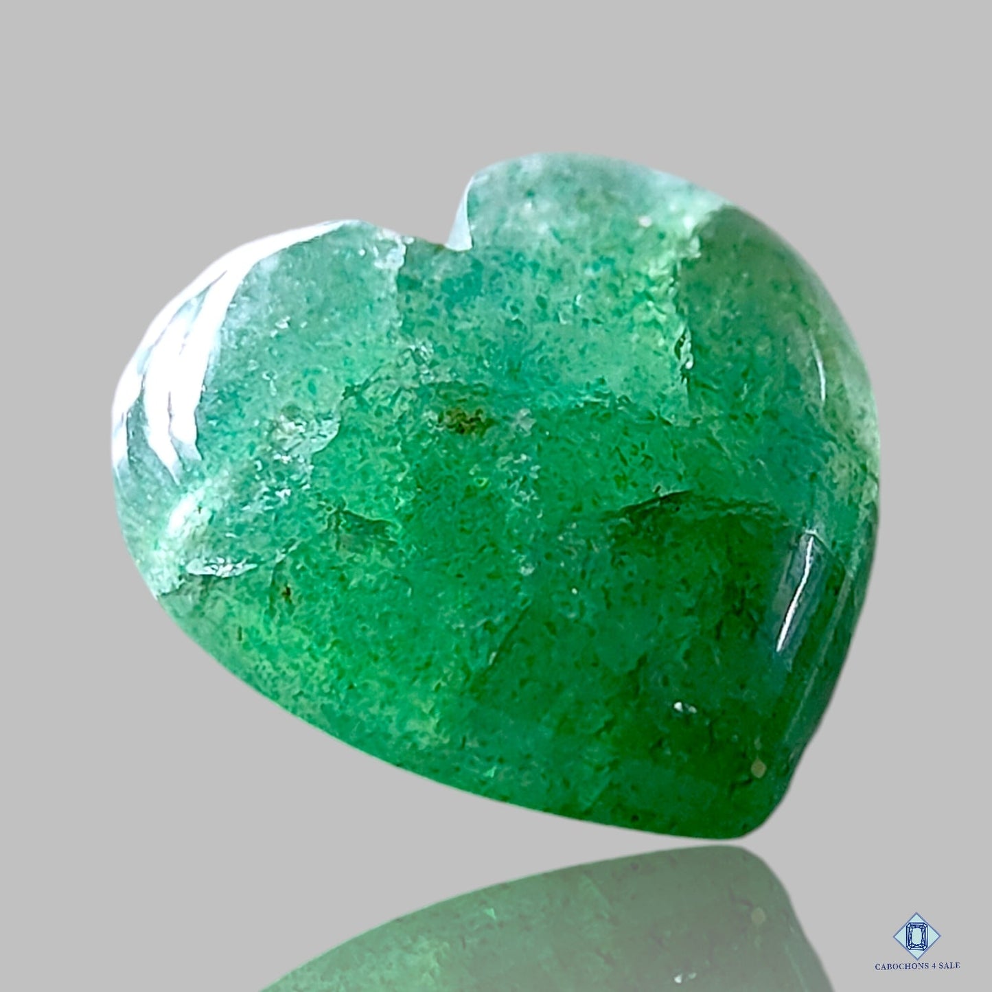 Green Strawberry Quartz Heart Carvings