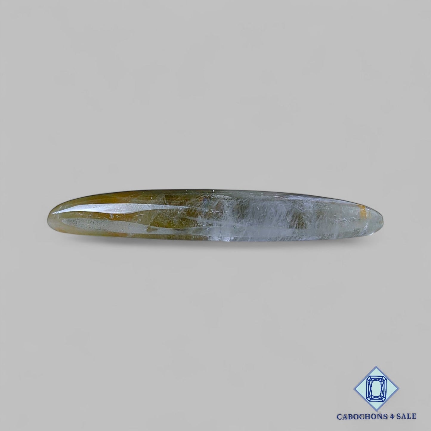 Natural Green Cacoxenite Gemstone Marquise Cabochons 46*15*6mm from Brazil available for sale