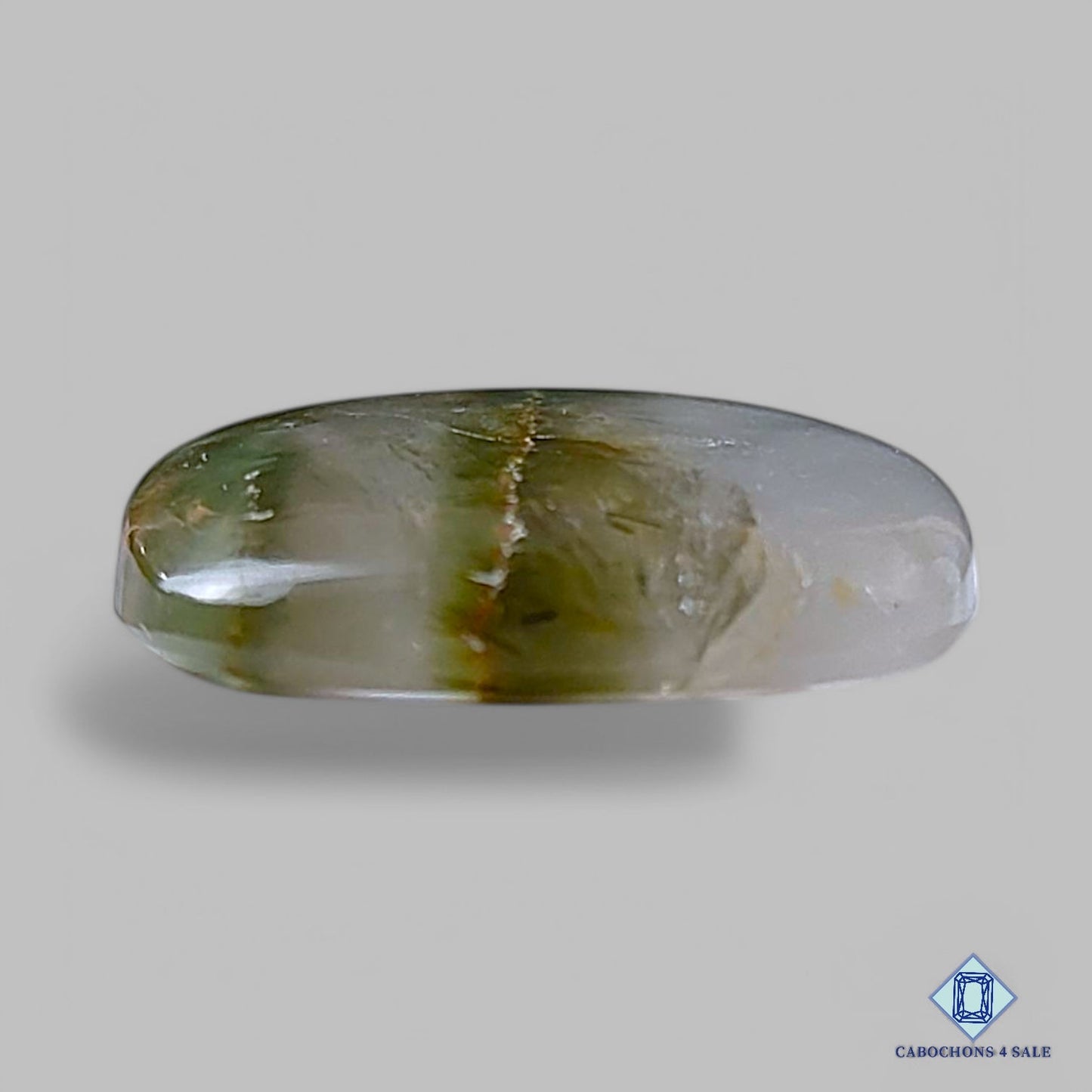 Natural Green Cacoxenite Quartz Gemstone Fancy Cabochons 22*20*5mm from Brazil available for sale