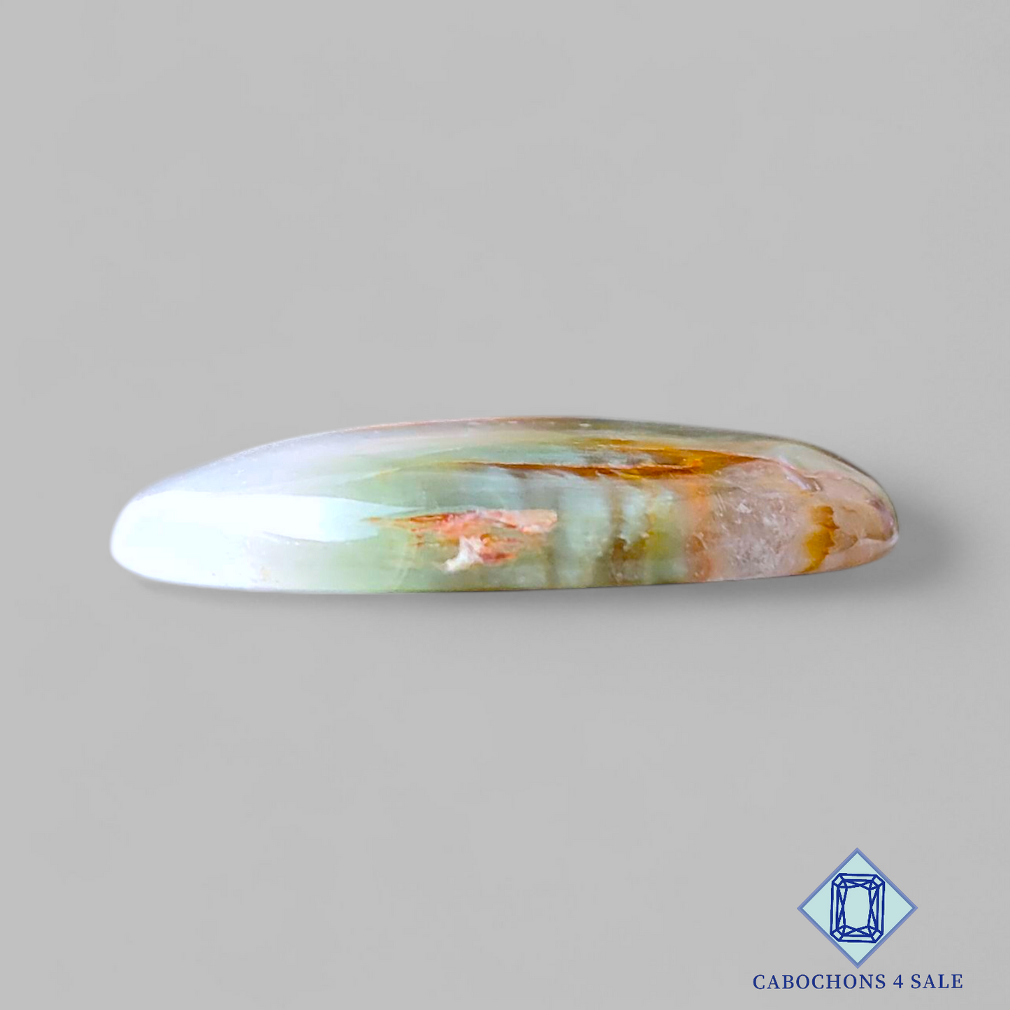 Green Cacoxenite Rutile Quartz Oval Cabochons 30*21*5mm