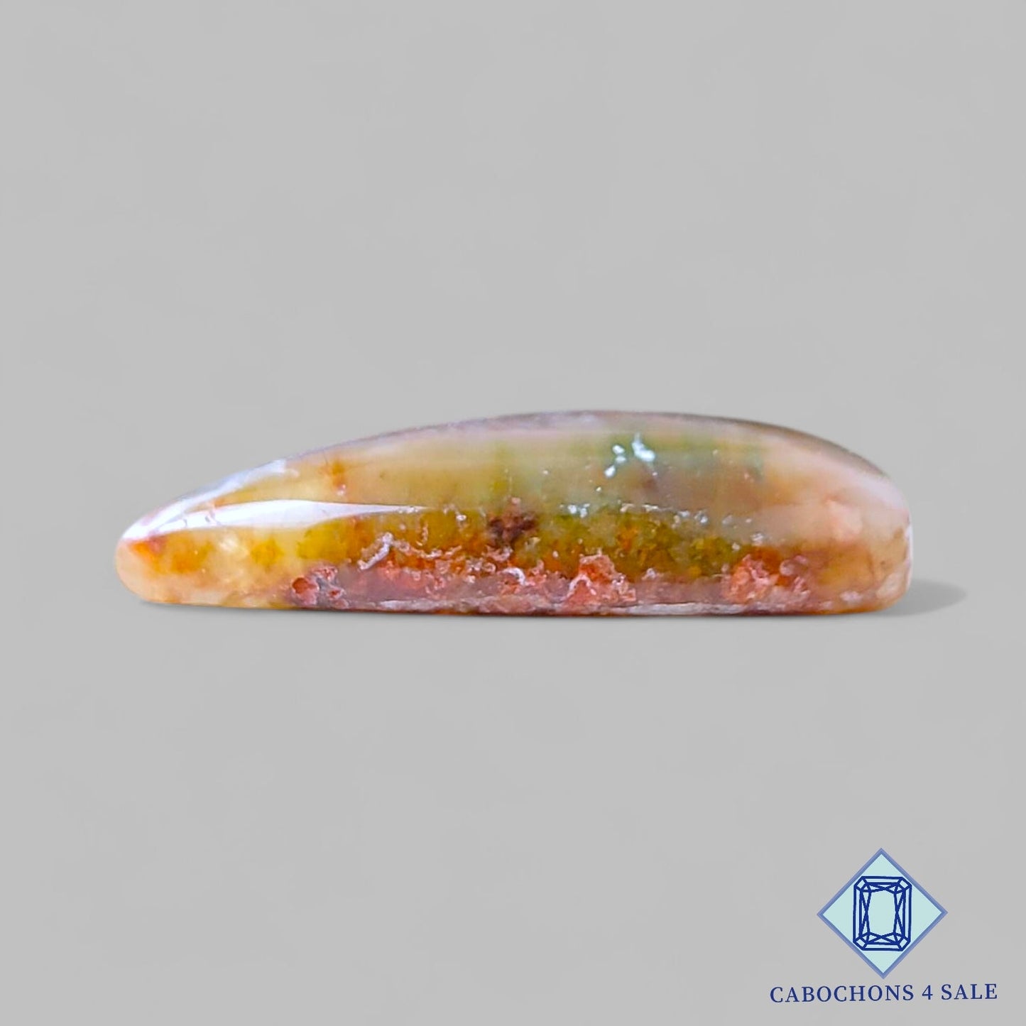 Cabujones de cuarzo rutilado con forma de pera de cacoxenita verde