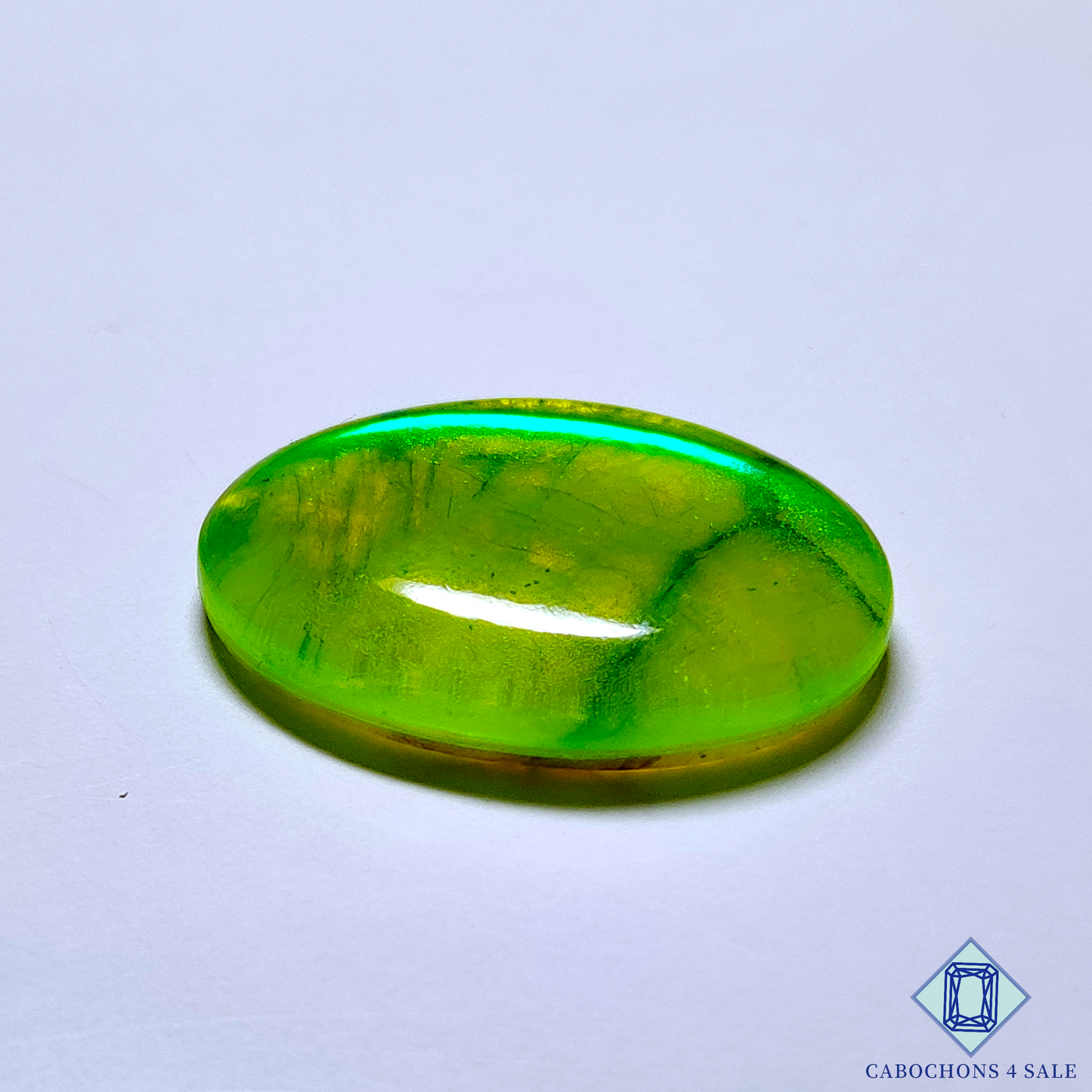 Green Coated Labradorite Doublet