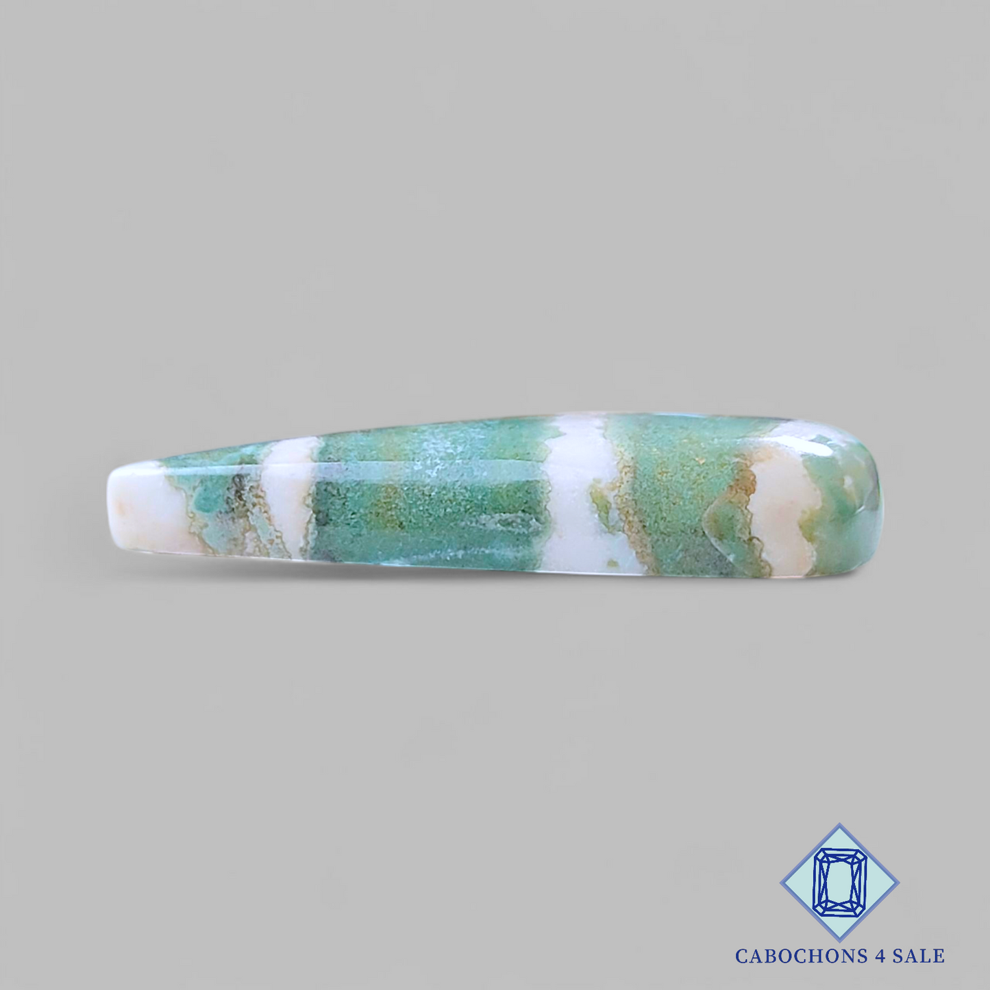 Green Zebra Jasper Pear Cabochons 28*16*5mm