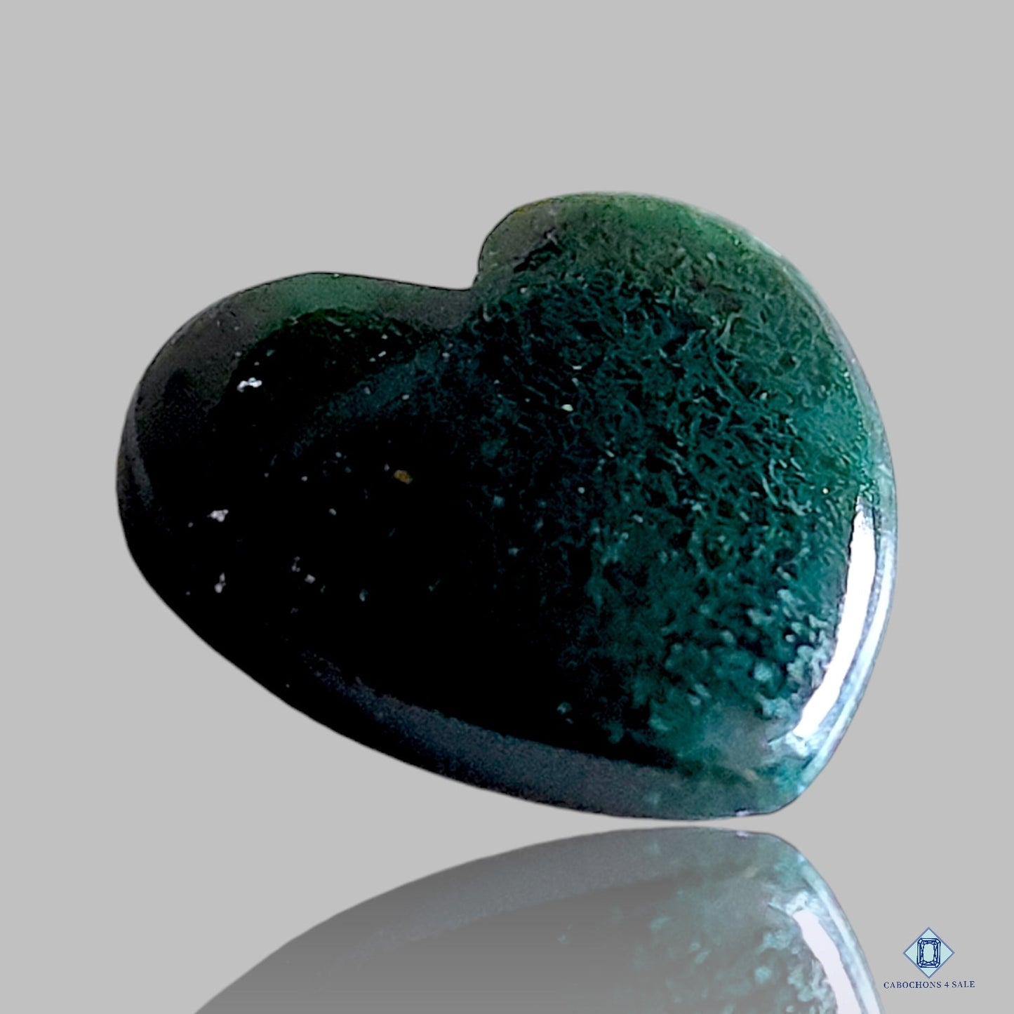 Moss Agate Heart Carvings