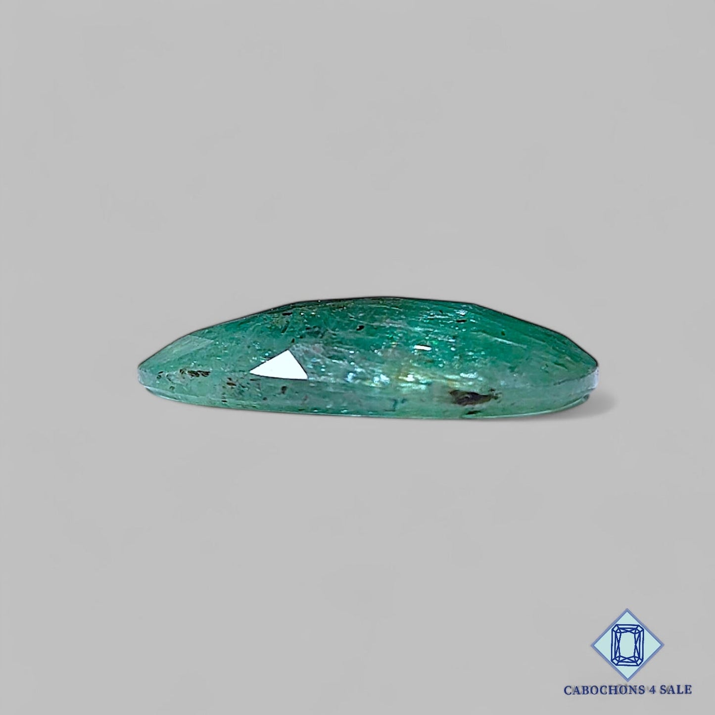 Natural Green Kyanite Gemstone Pear Rose Cut 23*14*4mm from Brazil available for sale