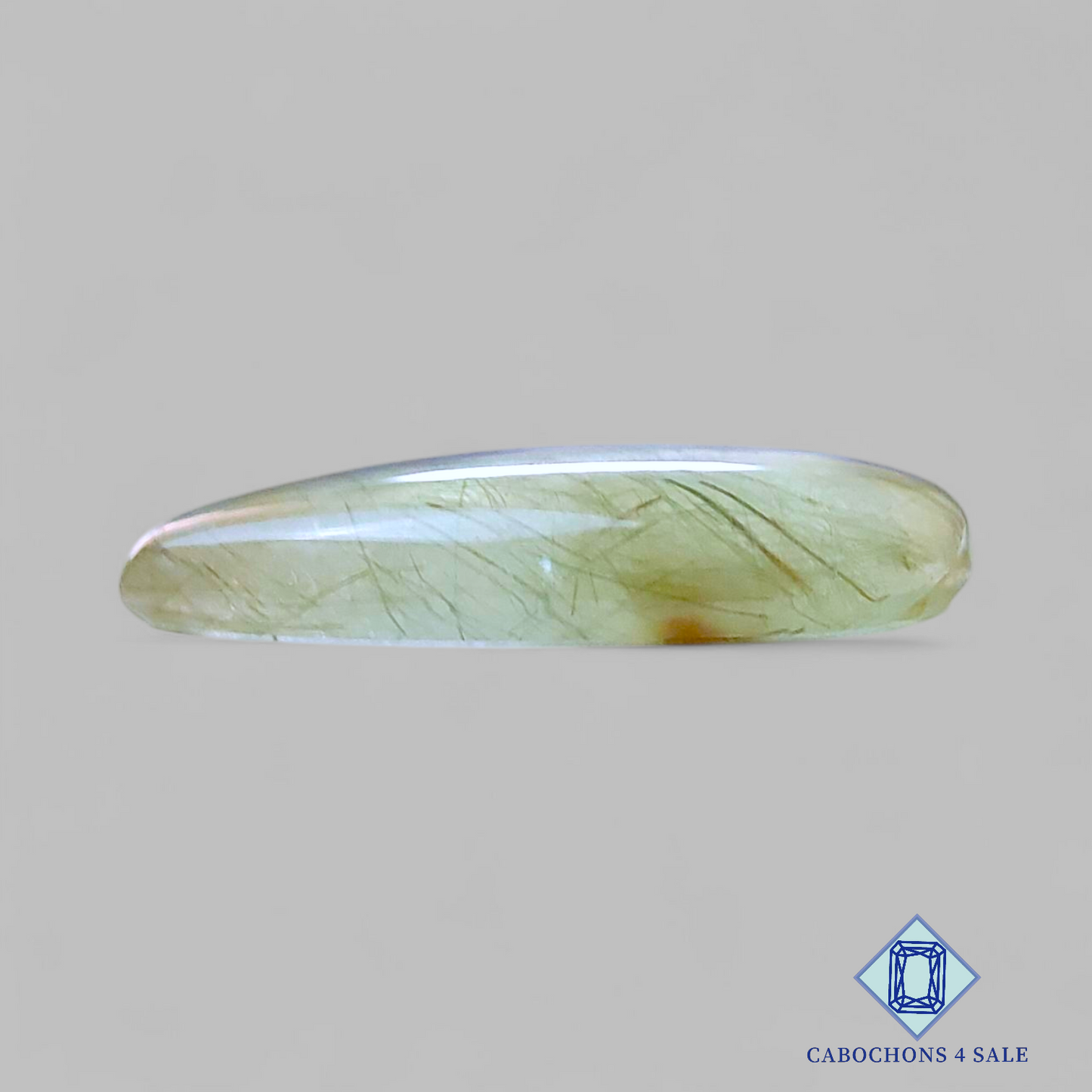 Green Rutile Quartz Oval Cabochons