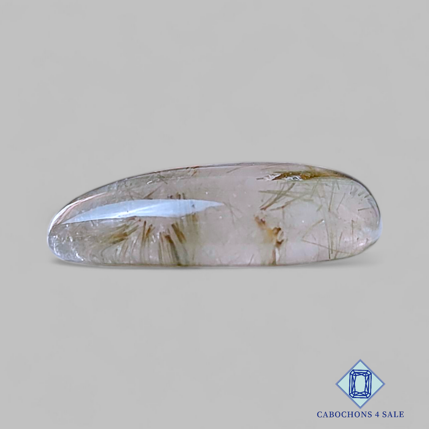 Green Rutile Quartz Pear Cabochons