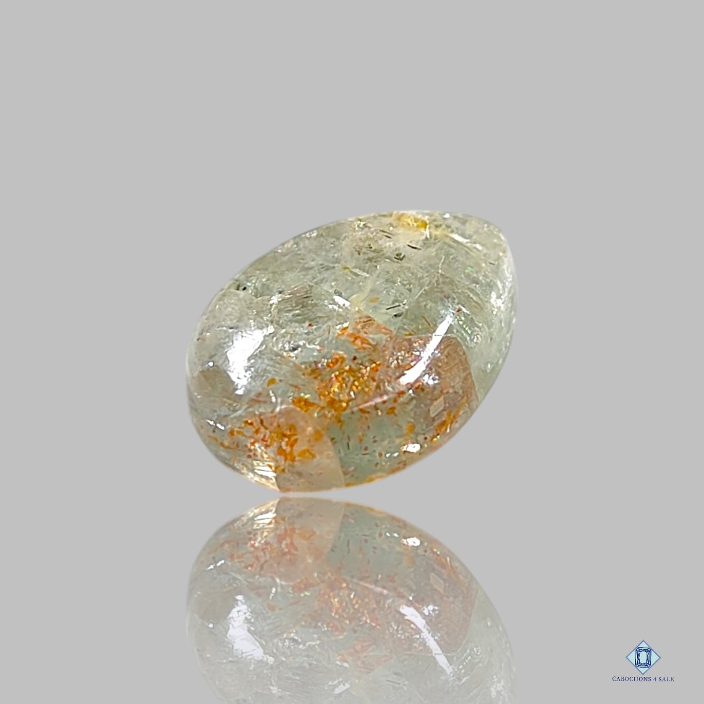 Green Sunstone From Tanzania Pear Cabochons