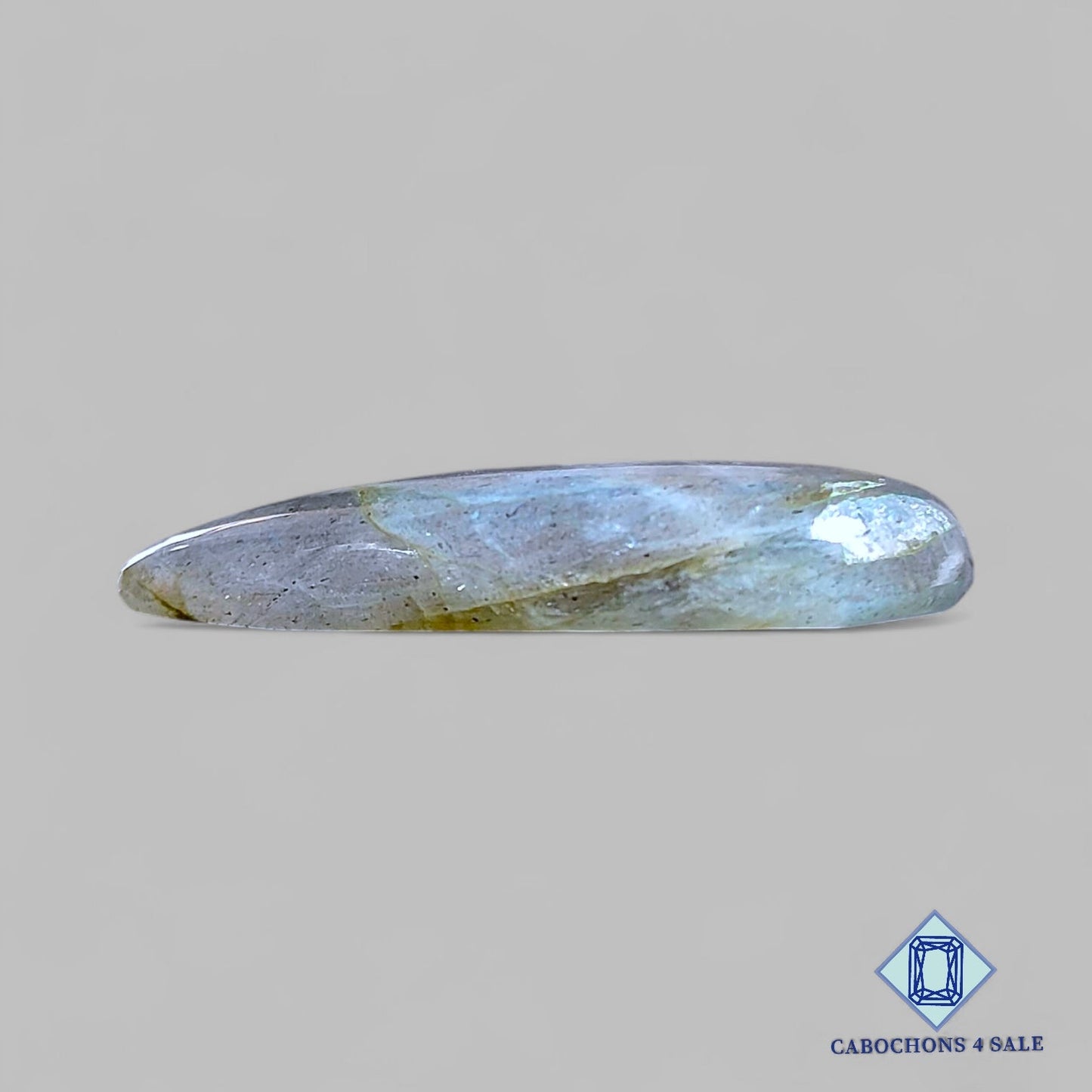 Natural Silver Labradorite Gemstone Pear Cabochons 37*21*7mm from Madagascar available for sale