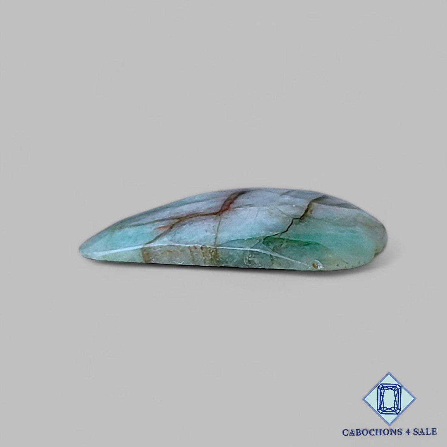 Natural Grey Sapphire Gemstone Pear Rose Cut 20*17*3mm from Myanmar available for sale