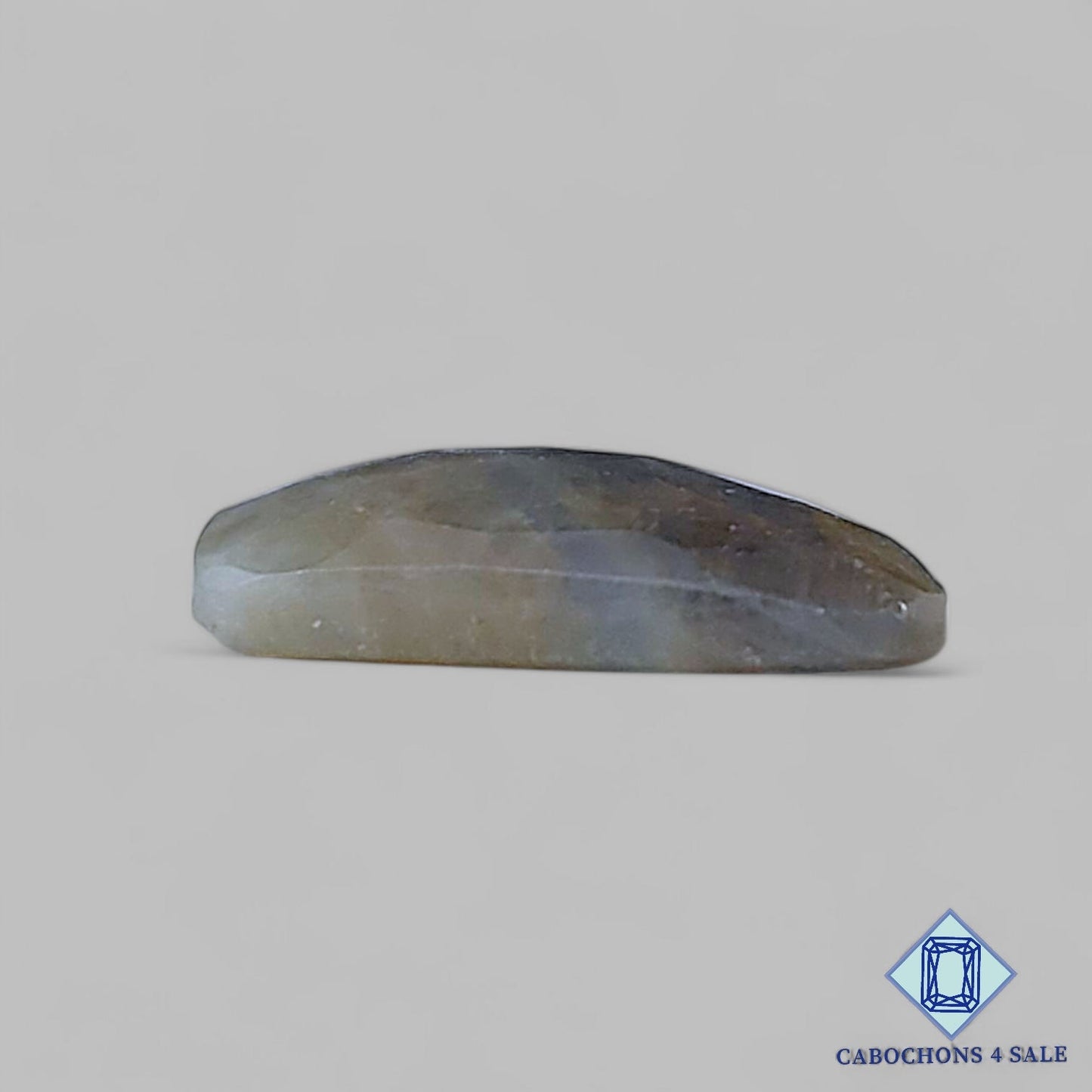 Natural Grey Sapphire Gemstone Fancy Rose Cut 21*17*4mm from Myanmar available for sale