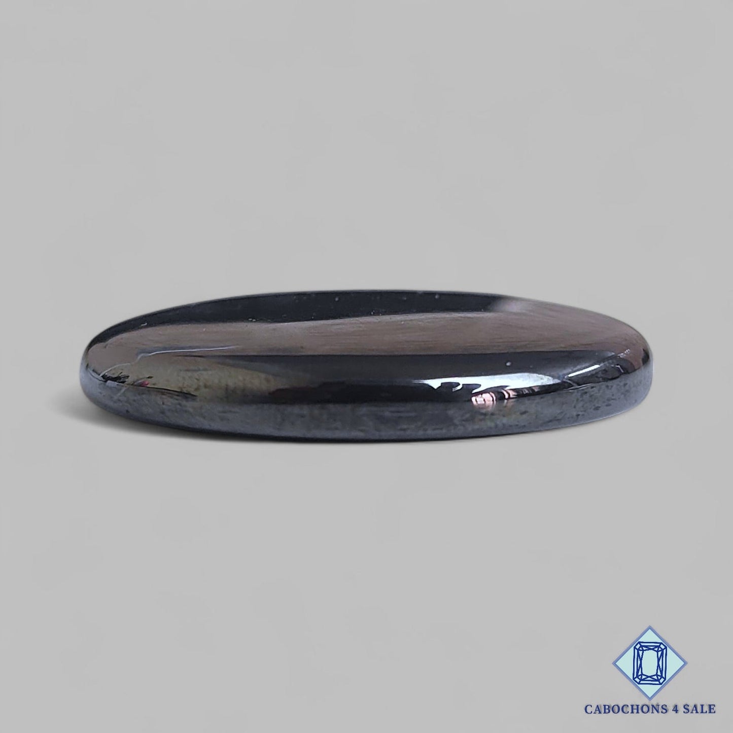 Cabujones redondos de piedra preciosa de hematita natural de 36 x 5 mm, de Brasil, disponibles para la venta.
