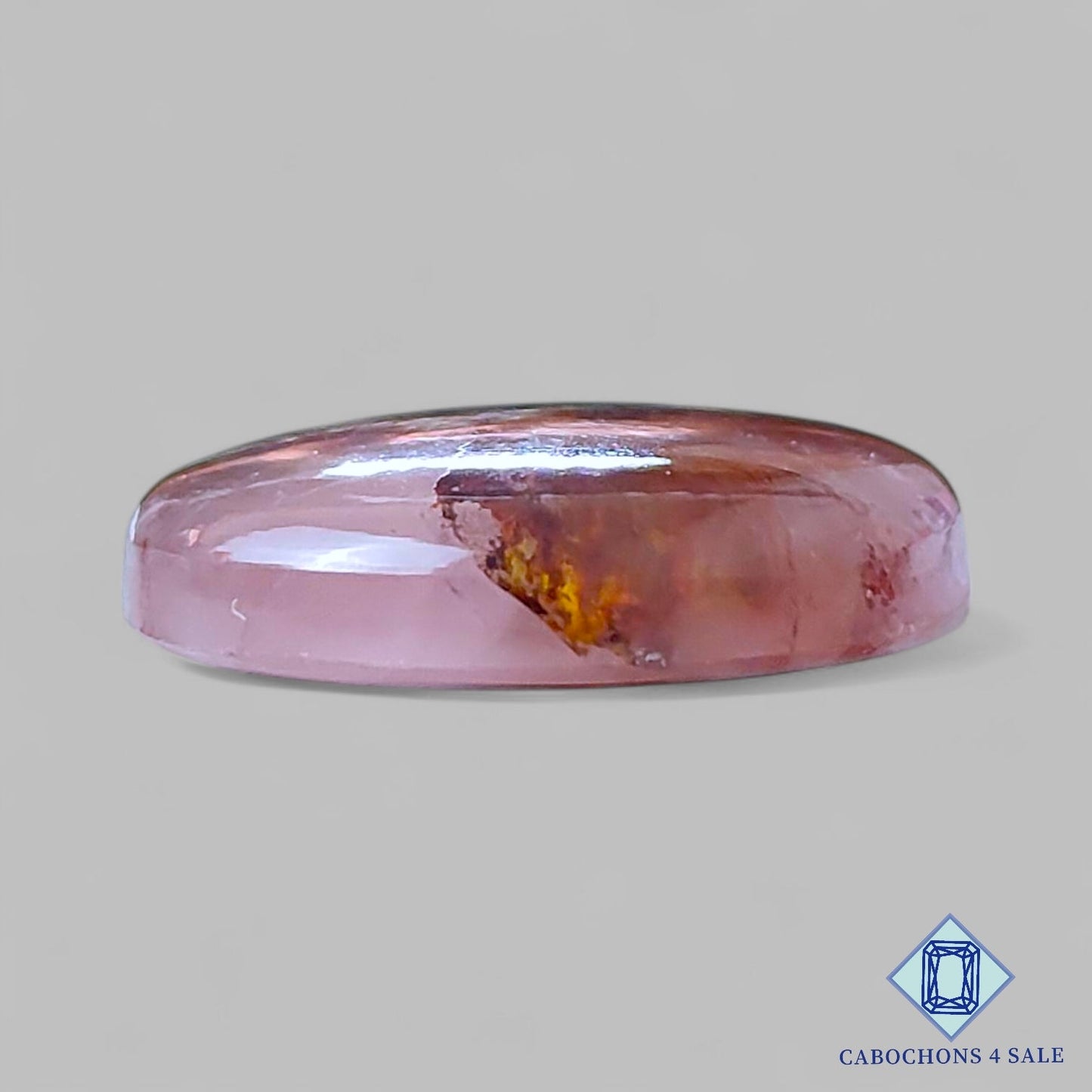 Natural Hematite Quartz Gemstone Round Cabochons 25*6mm from Brazil available for sale