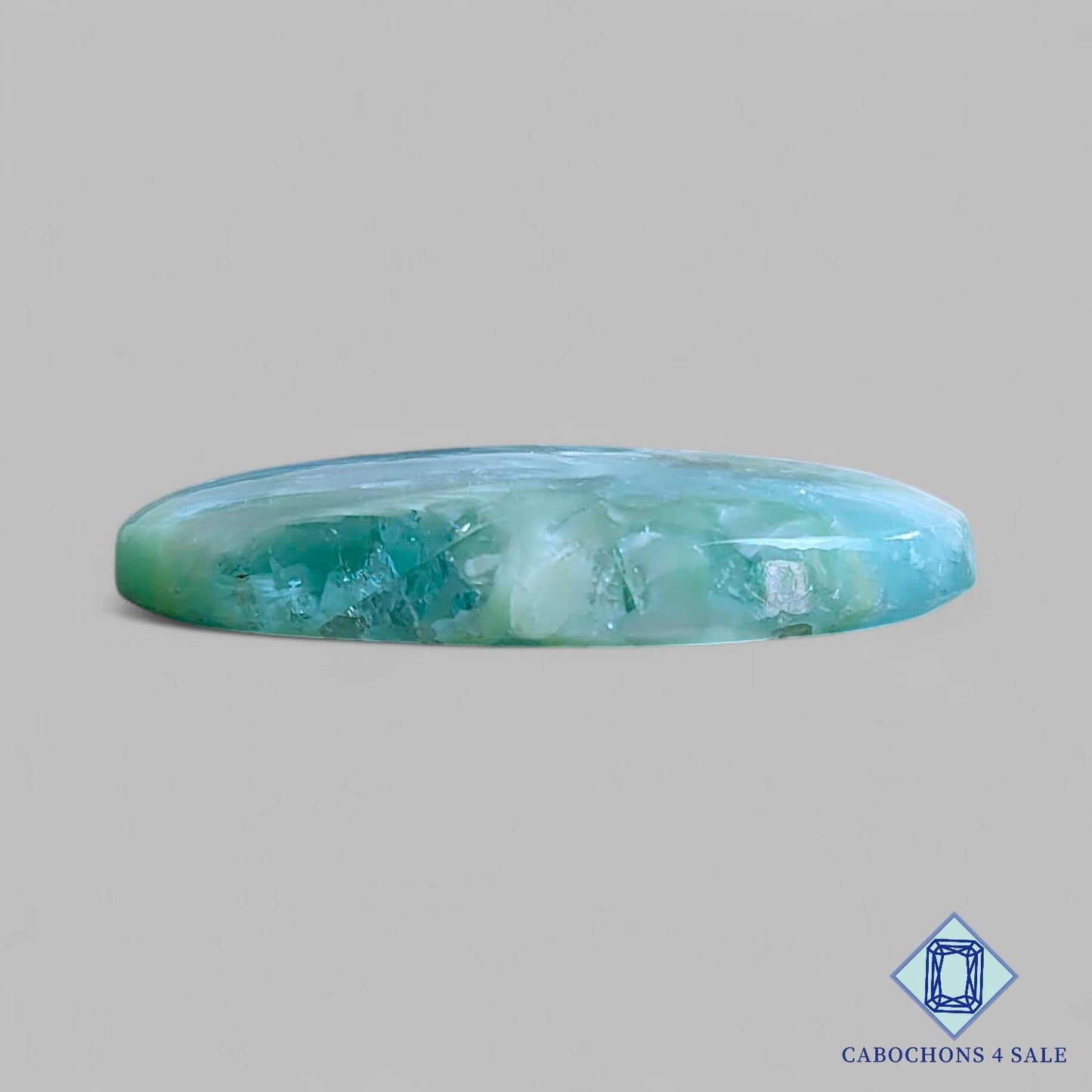 Natural Hemimorphite Gemstone Oval Cabochons 35*22*6mm From Mexico available for sale