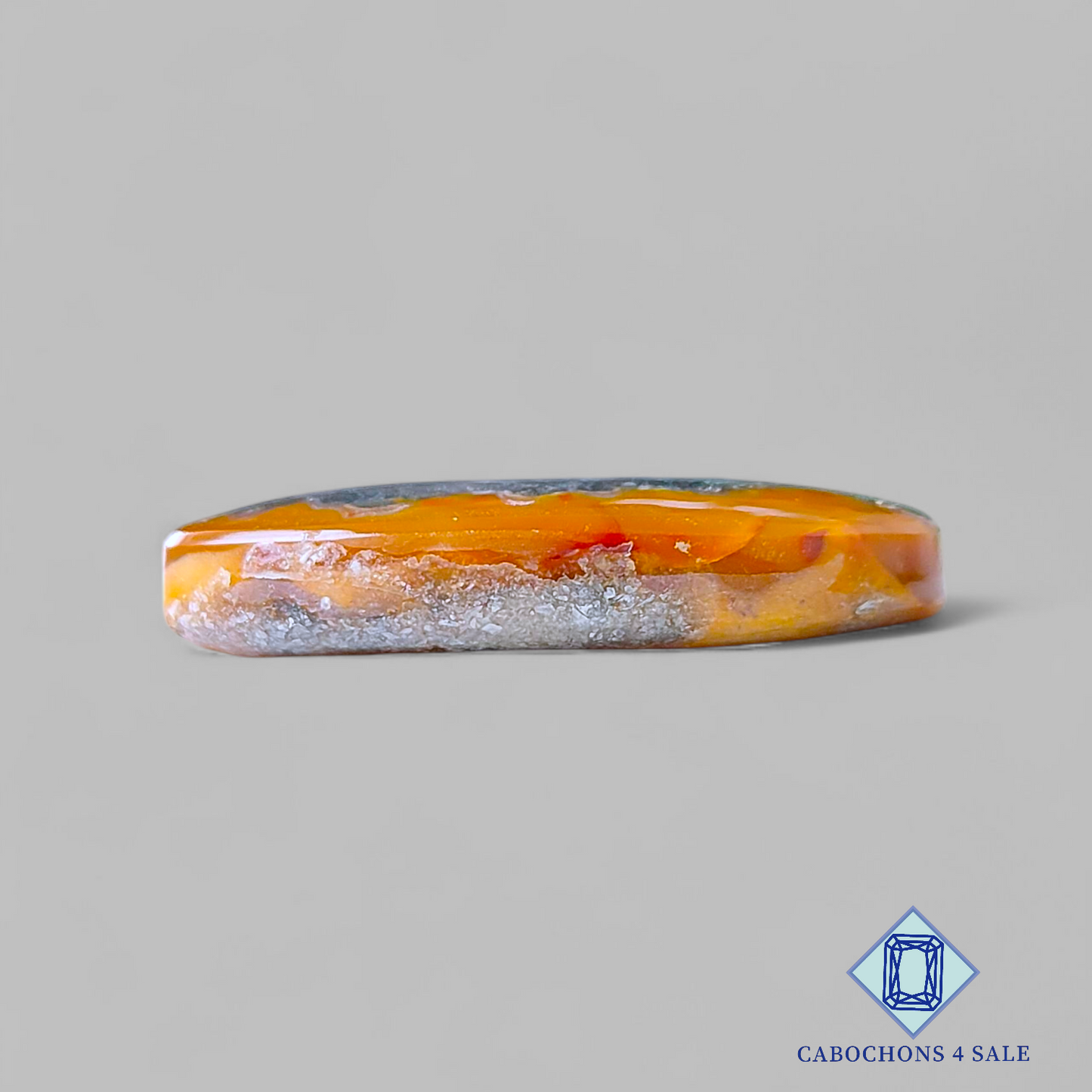 Cabujones ovalados de marcasita color miel de 29 x 15 x 6 mm