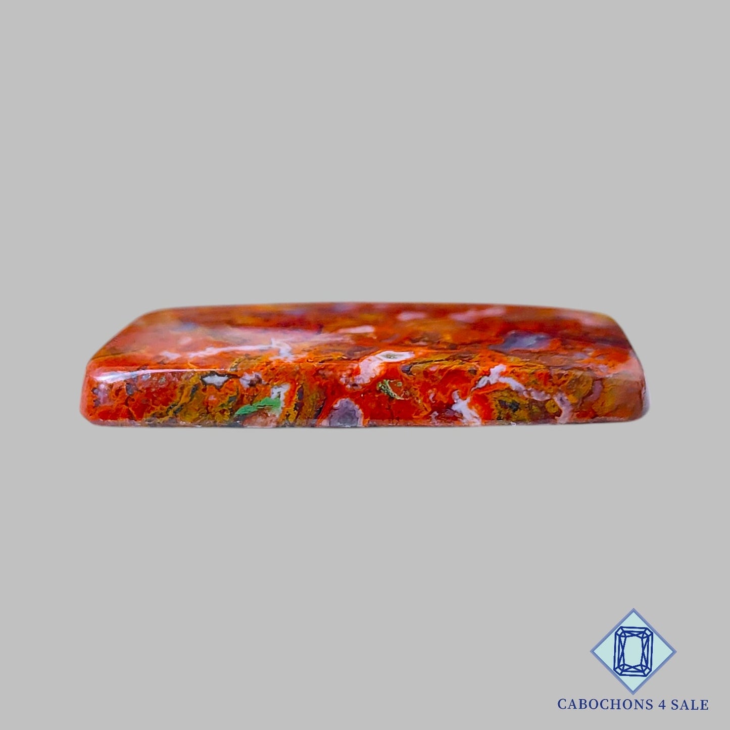 Cabujones de ágata húngara natural de 37 x 29 x 4 mm, disponibles para la venta.