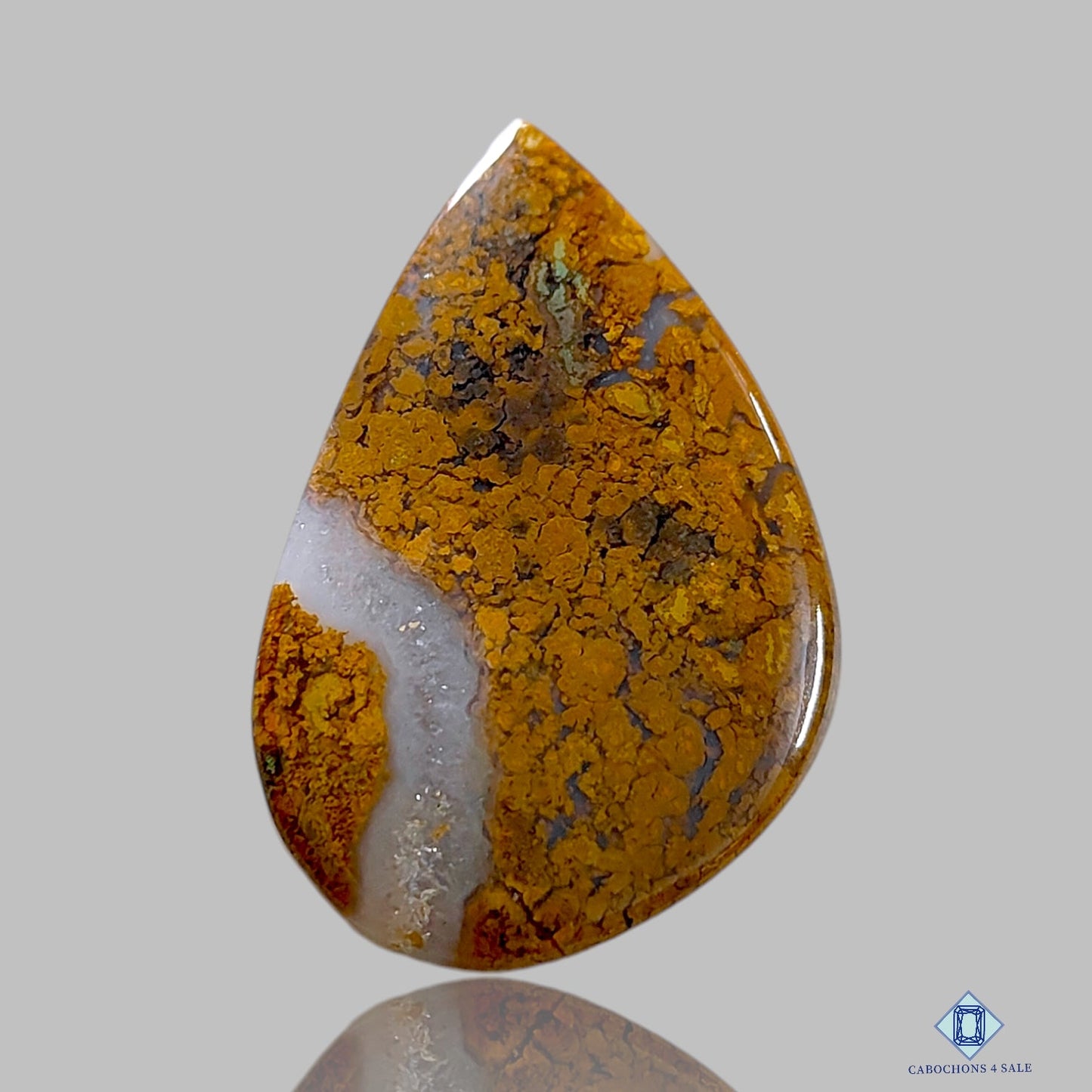 Cabujones de ágata húngara en forma de pera