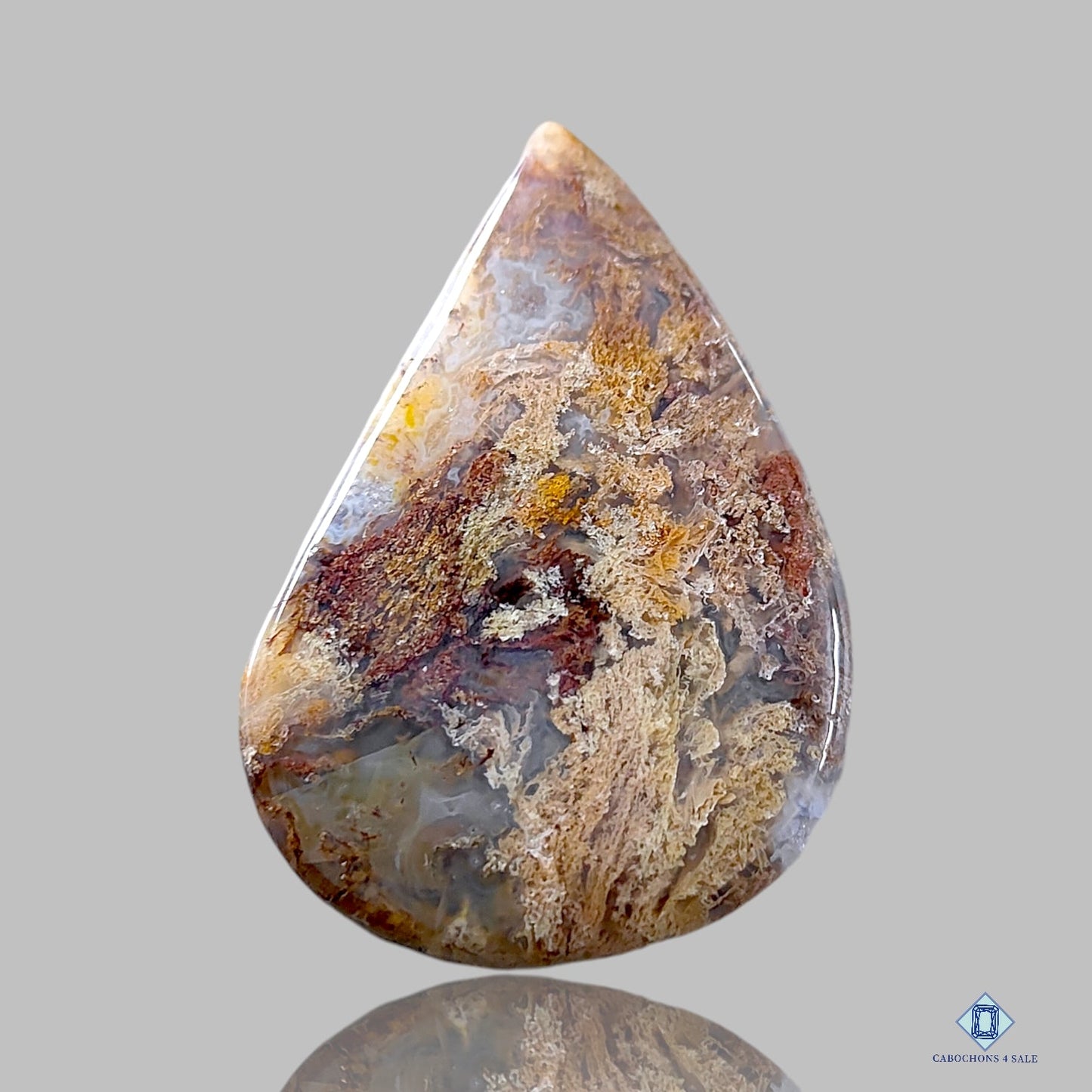 Cabujones de ágata musgosa de Indonesia