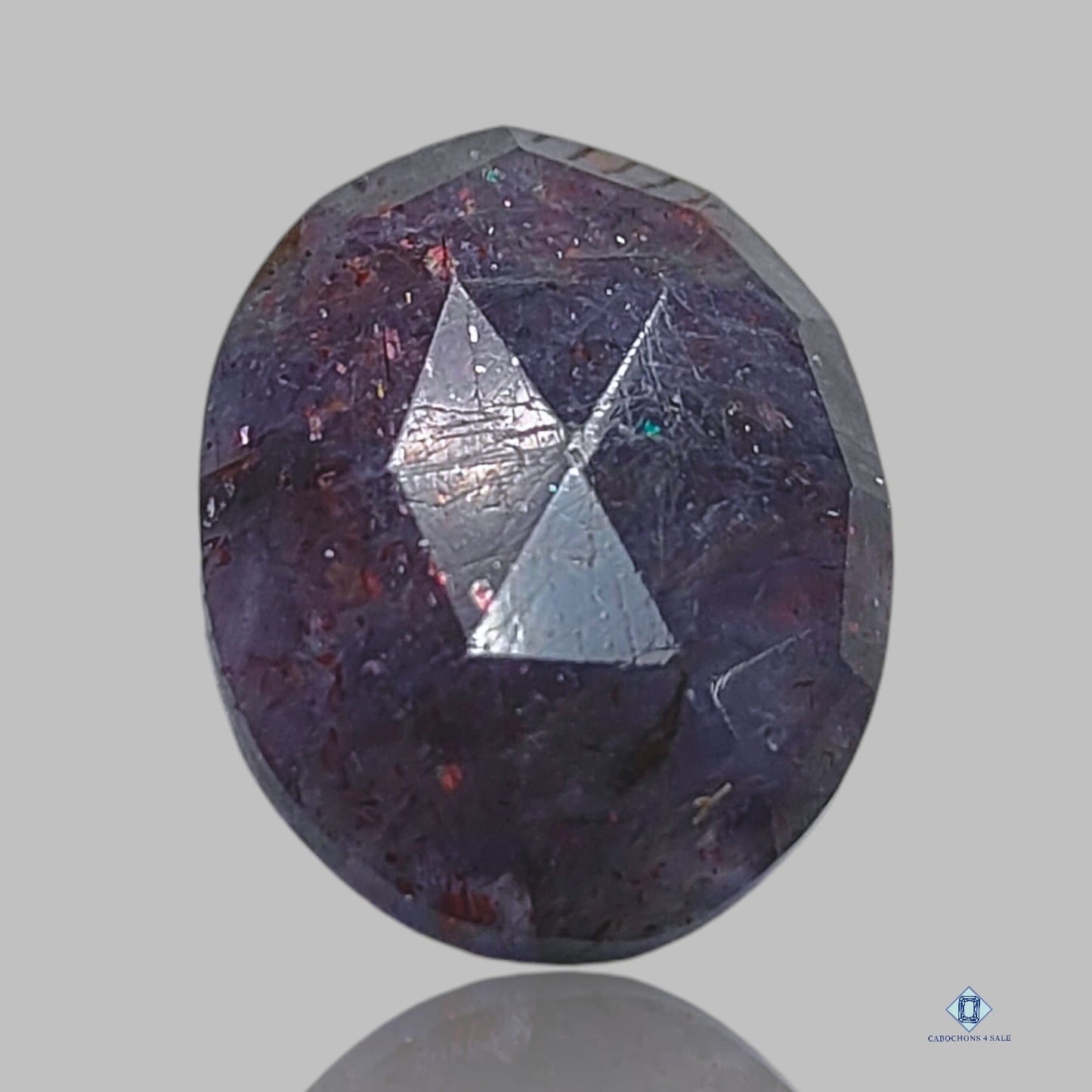 Iolita Piedra solar ovalada Todos los cortes