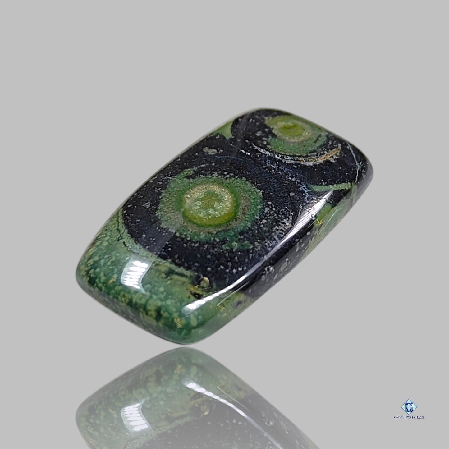 Cabujones rectangulares de jaspe Kambaba